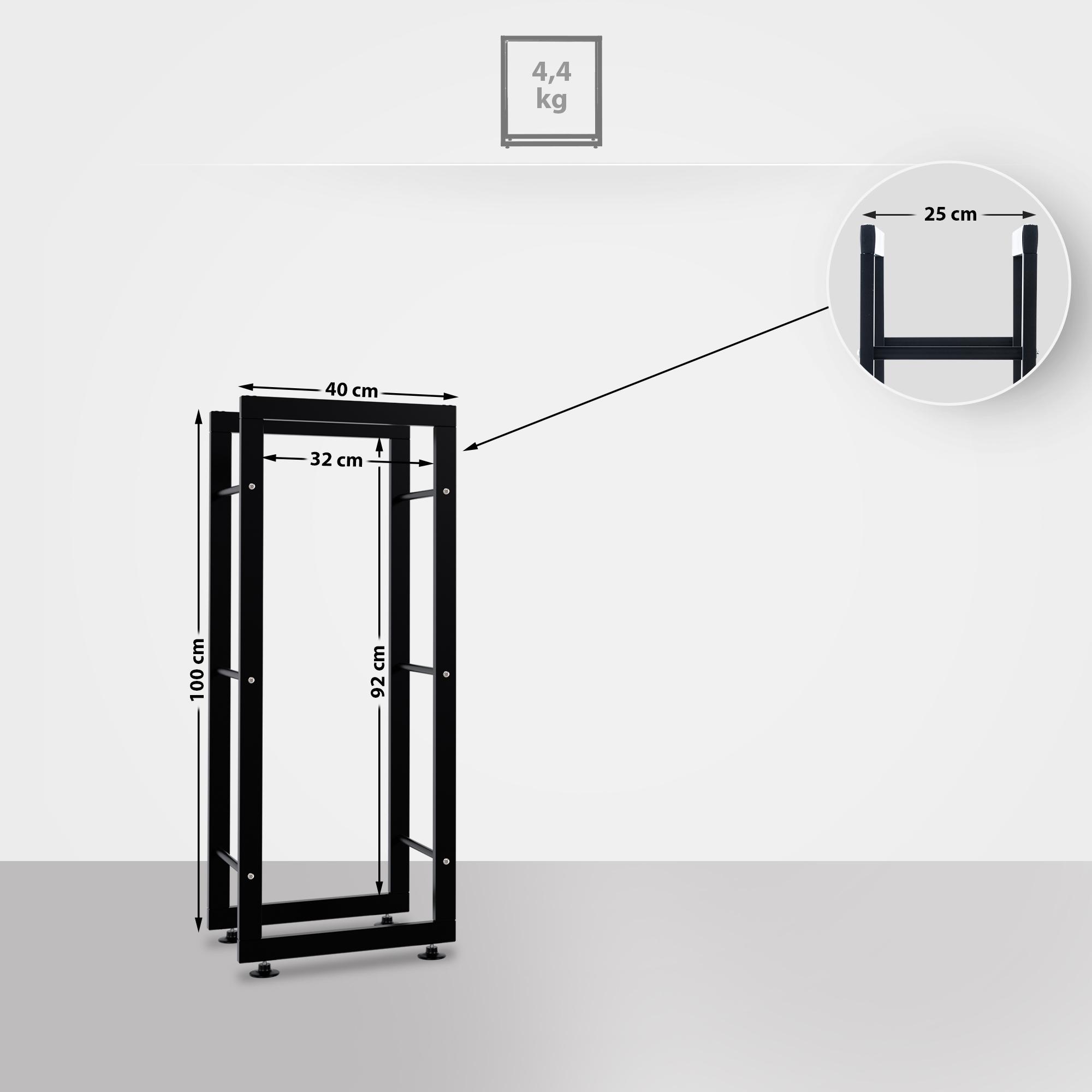 Porte-bûches pour bois de cheminée Keri V2