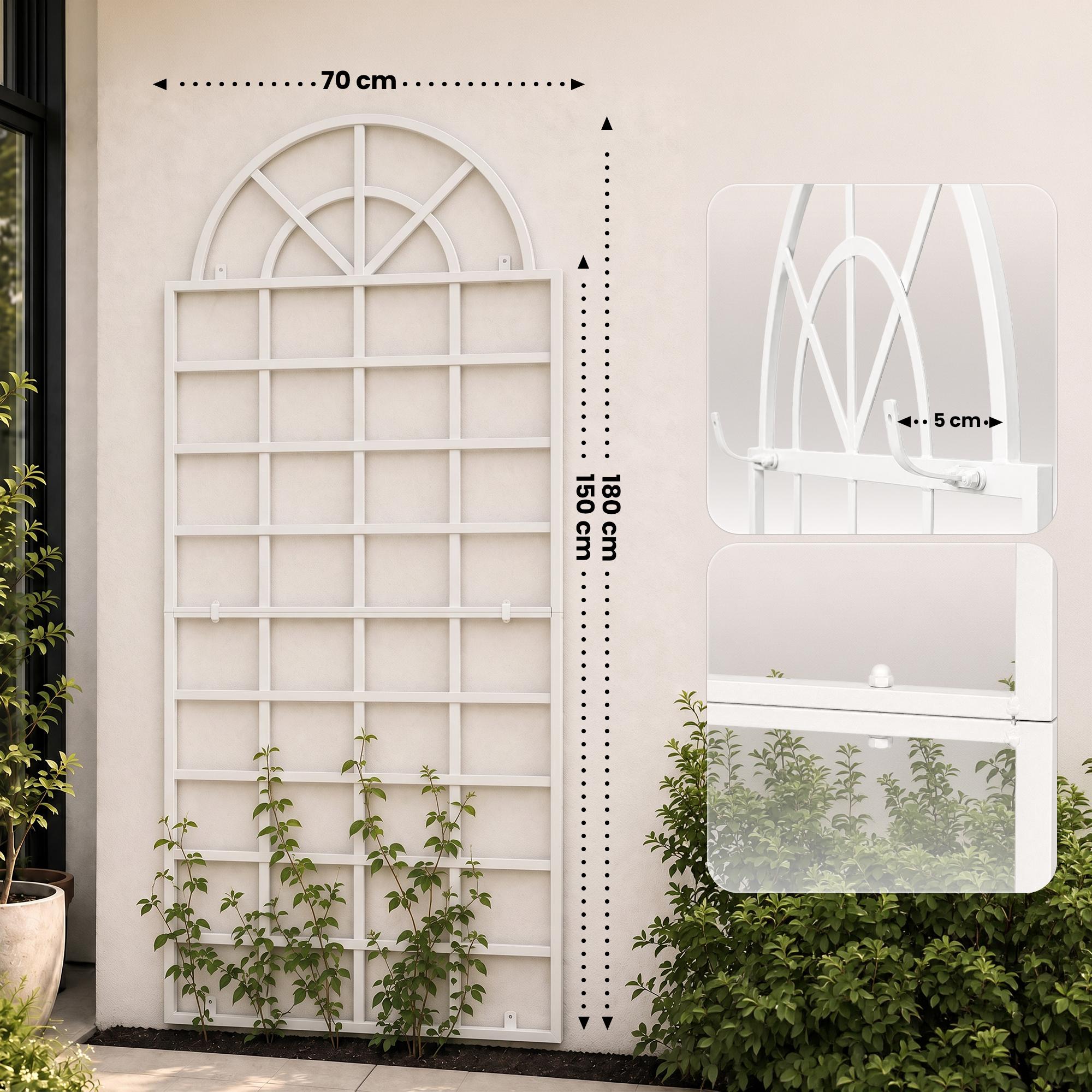 Lot de 2 treillis muraux Viva avec fixation murale