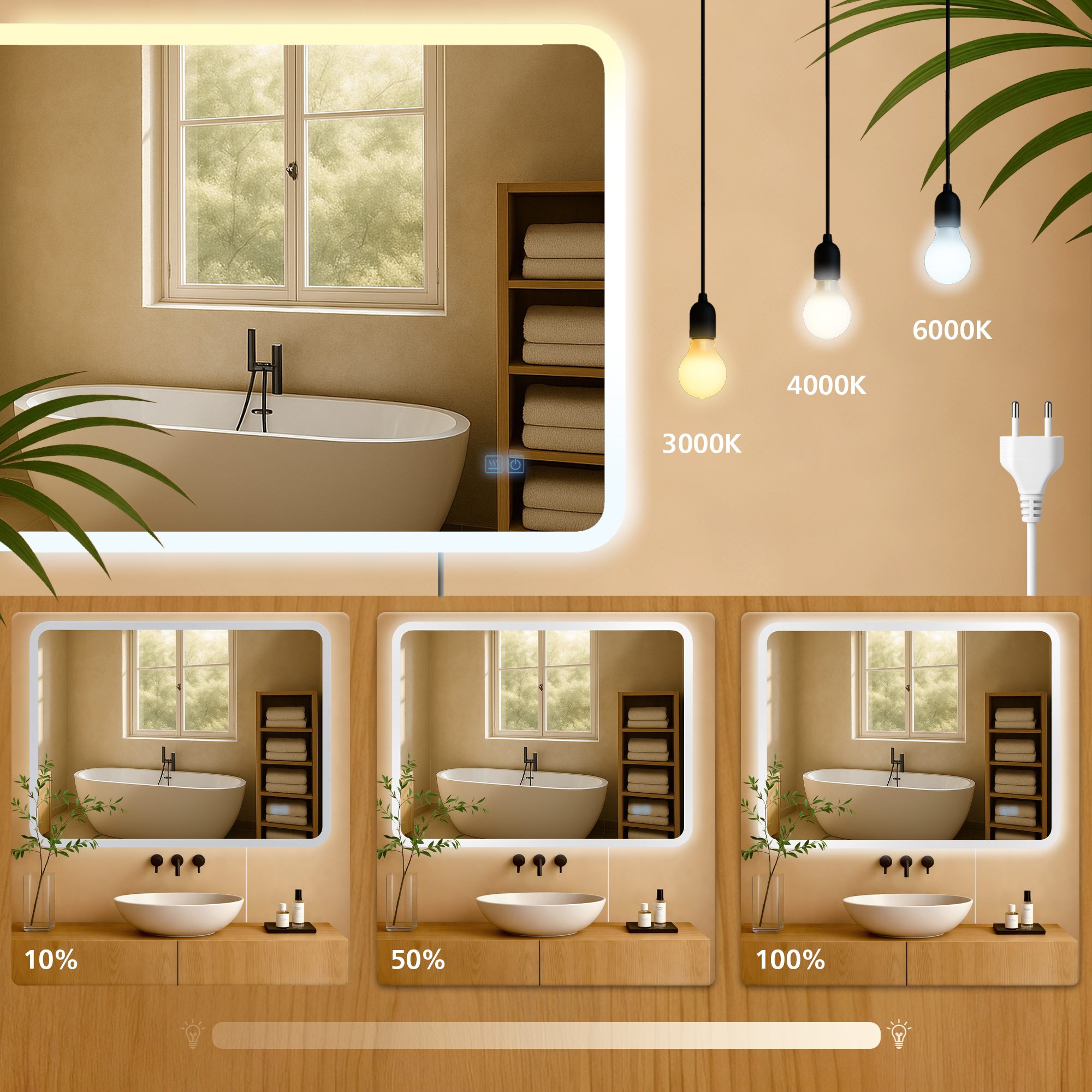 Miroir de salle de bain Jericho
