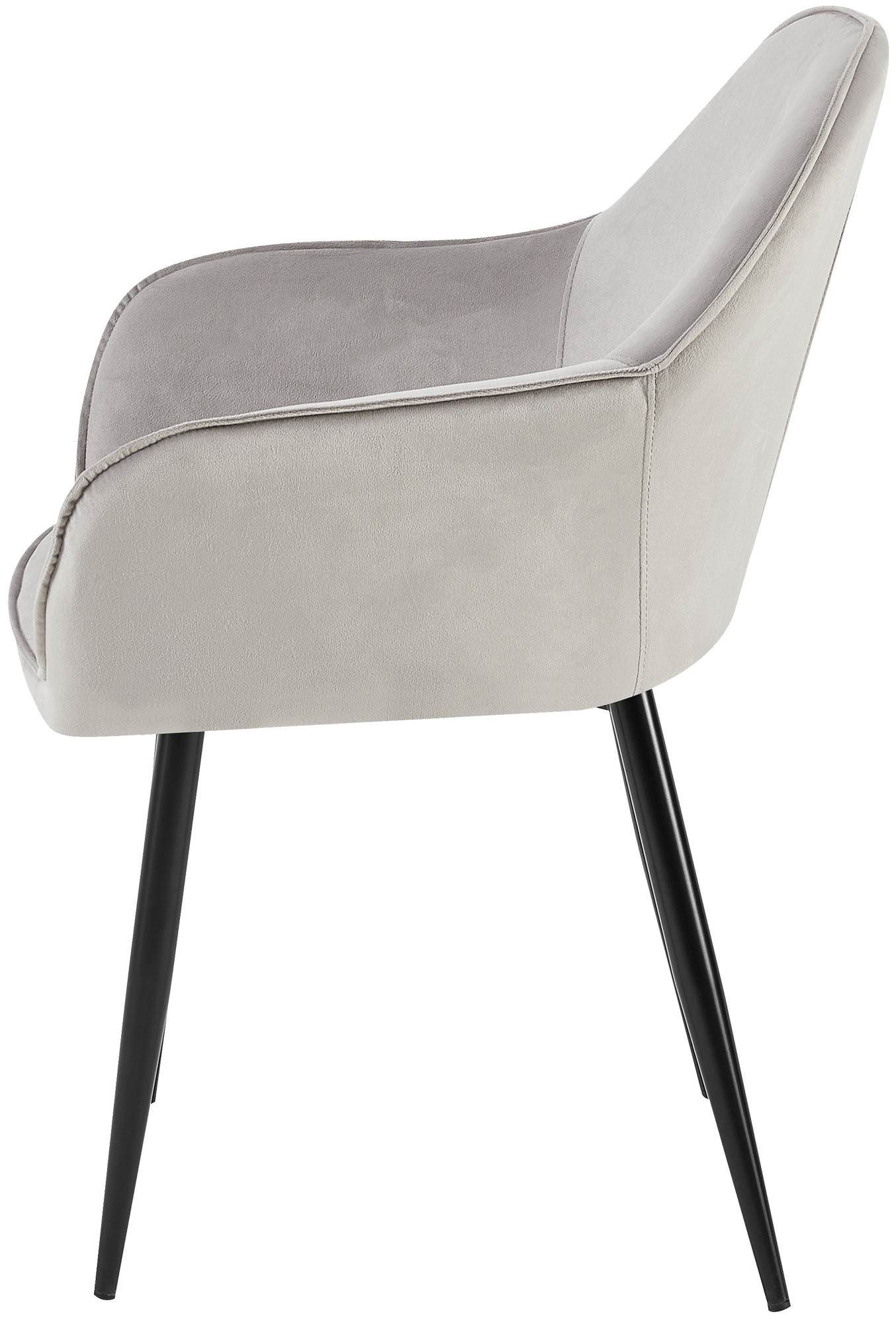 Lot de 2 chaises de salle à manger Boise velours