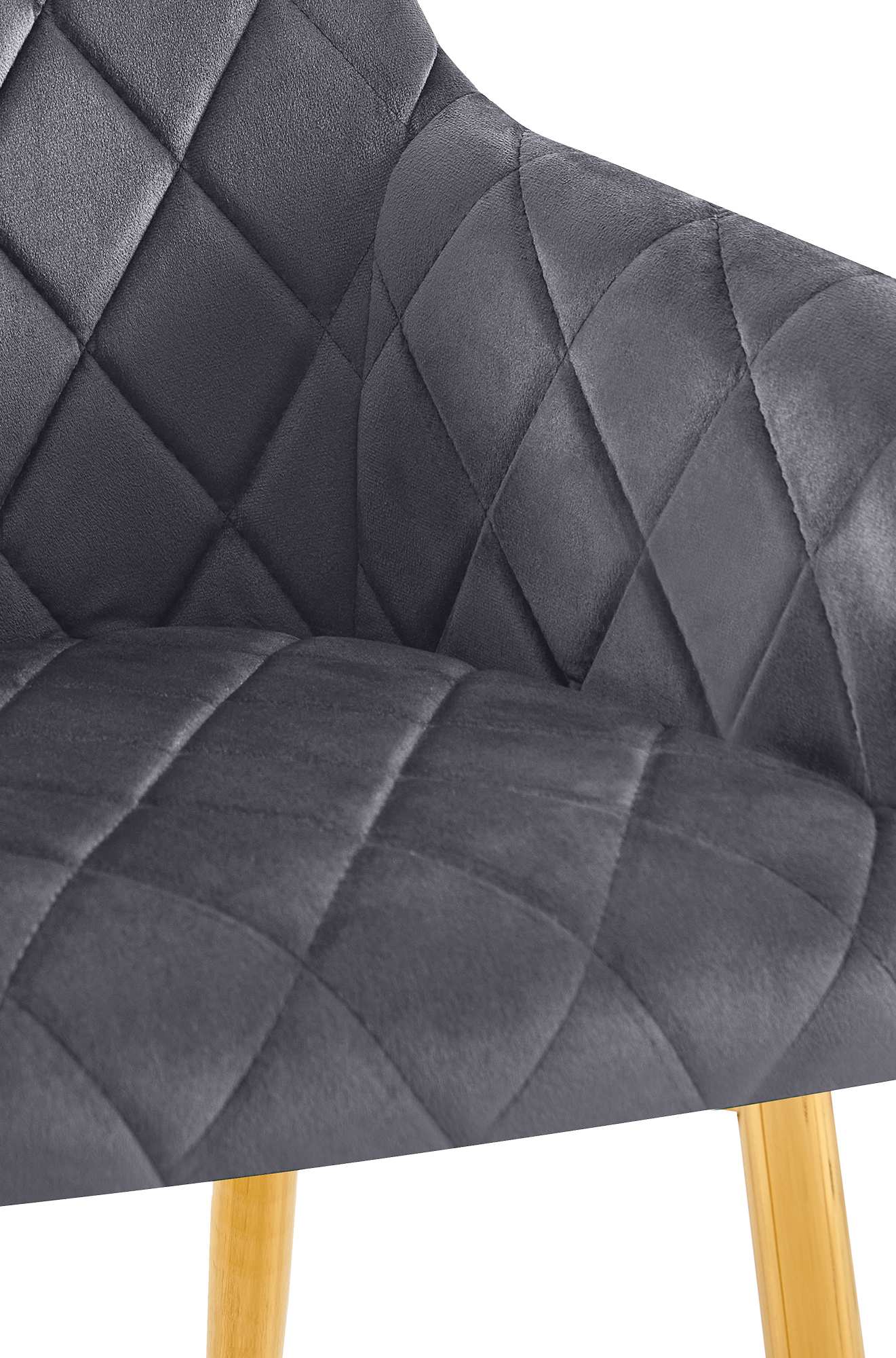 Lot de 2 chaises de salle à manger Monett velours
