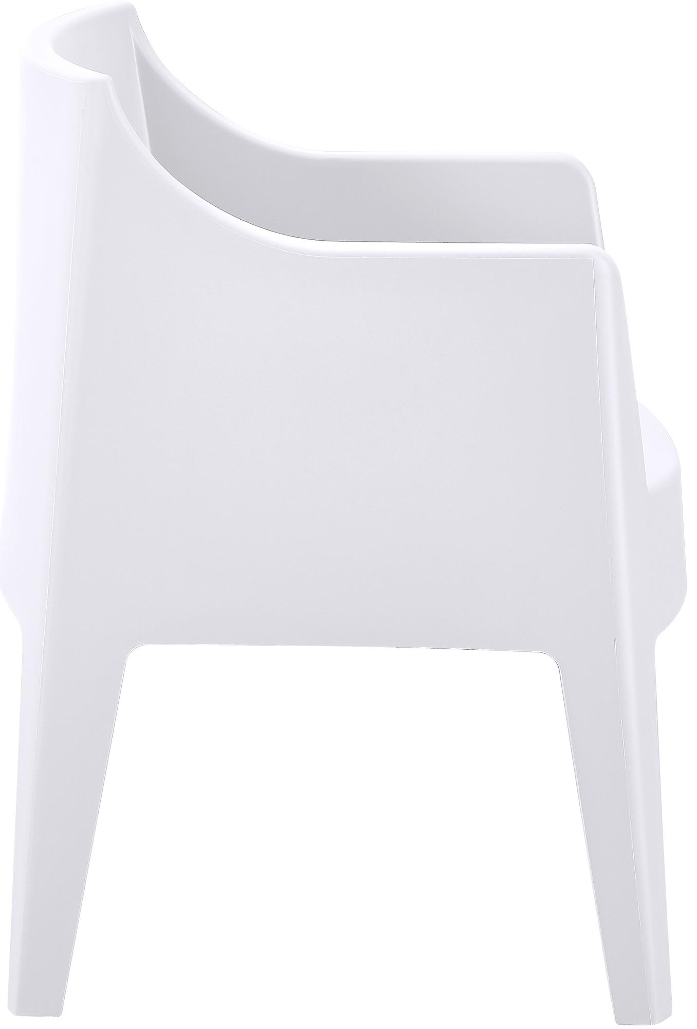 Lot de 6 Chaises de Jardin Bartal Empilables en Polypropylène Résistant aux UV et Intempéries - Fauteuils d'Extérieur Design