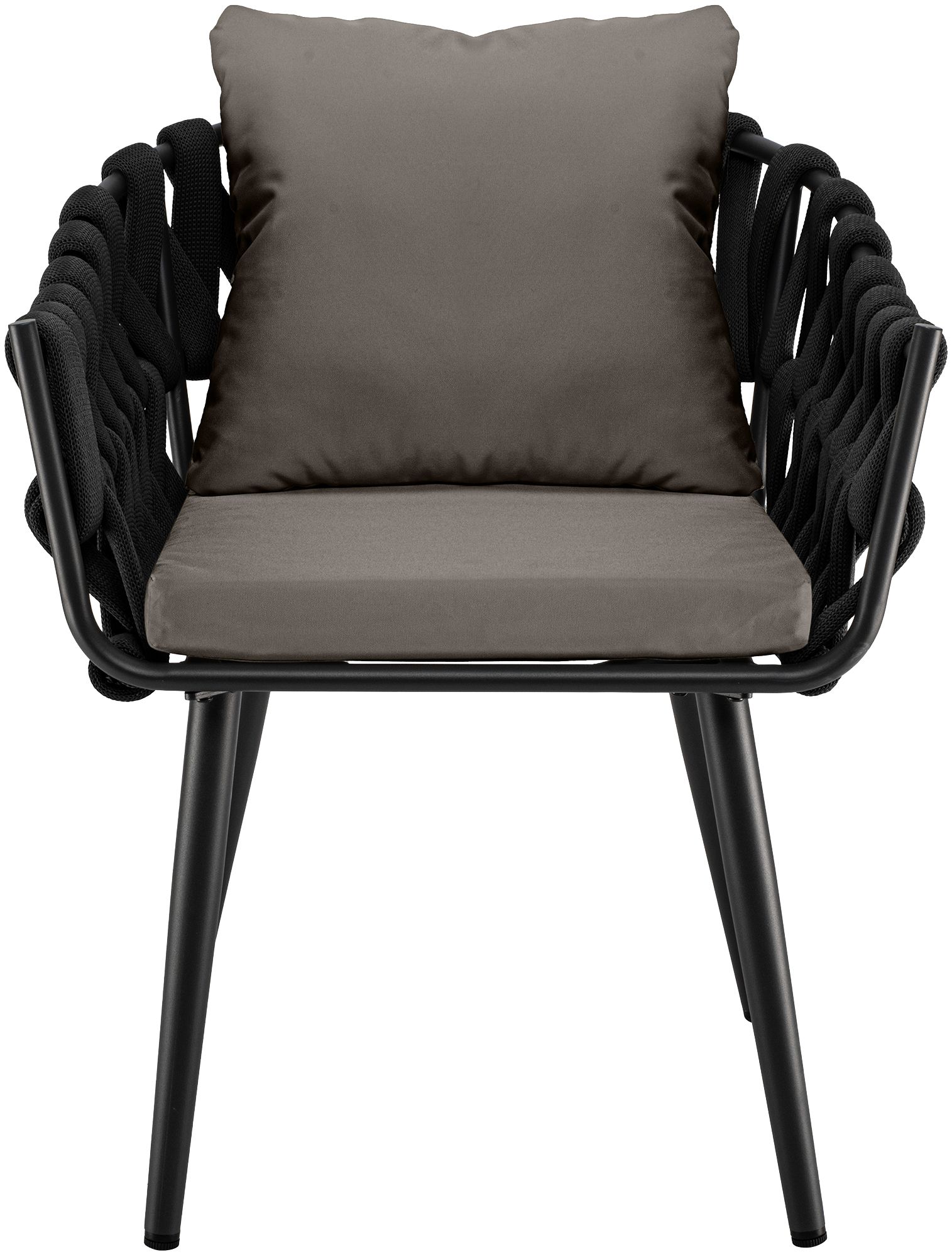 Fauteuil de jardin Naxos anthracite avec coussin d assise