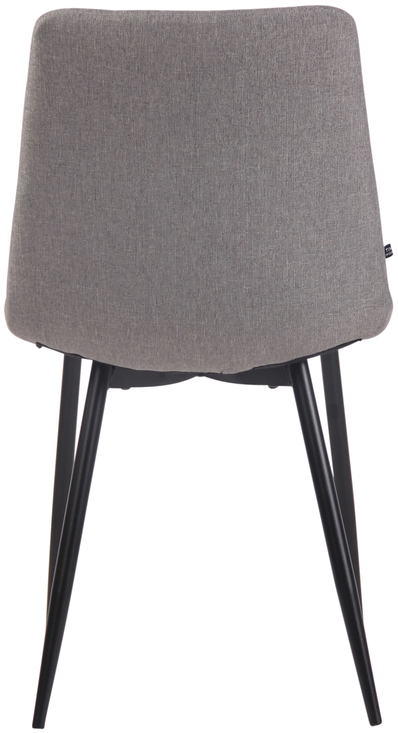 Chaise de salle à manger Telde en tissu avec Piètement en Métal noir mat