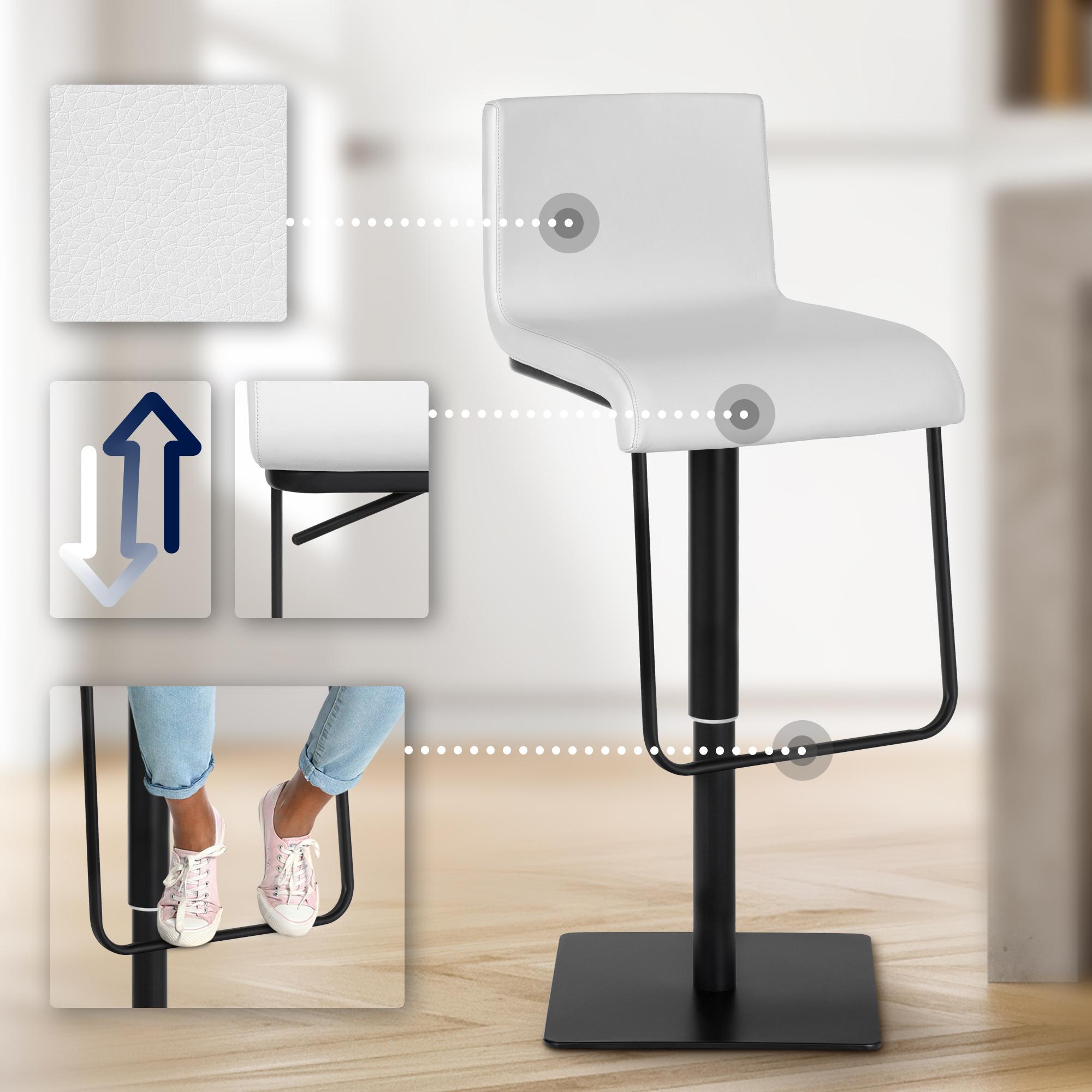 Tabouret de bar Limon en similicuir