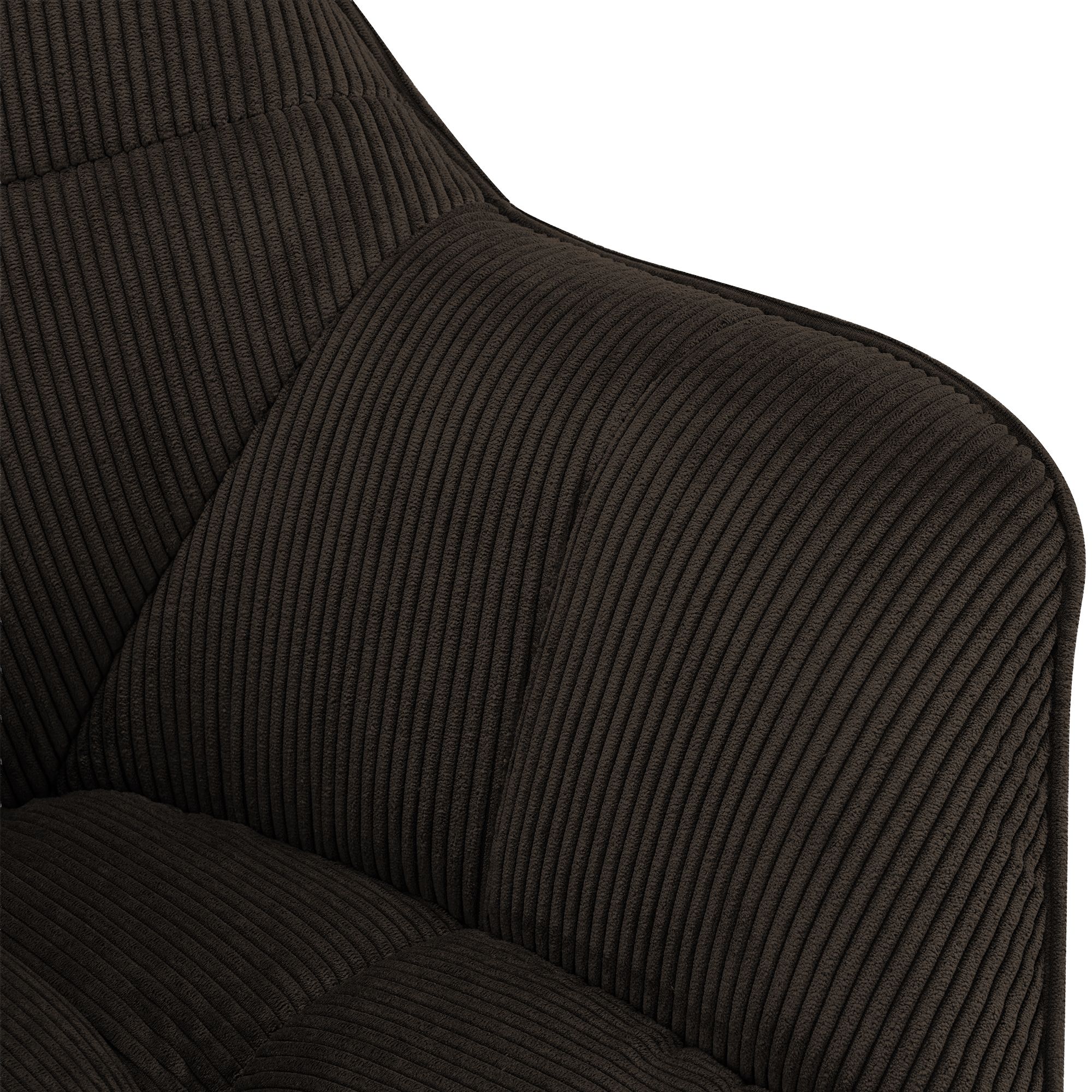 Chaise de salle à manger Milford velours côtelé