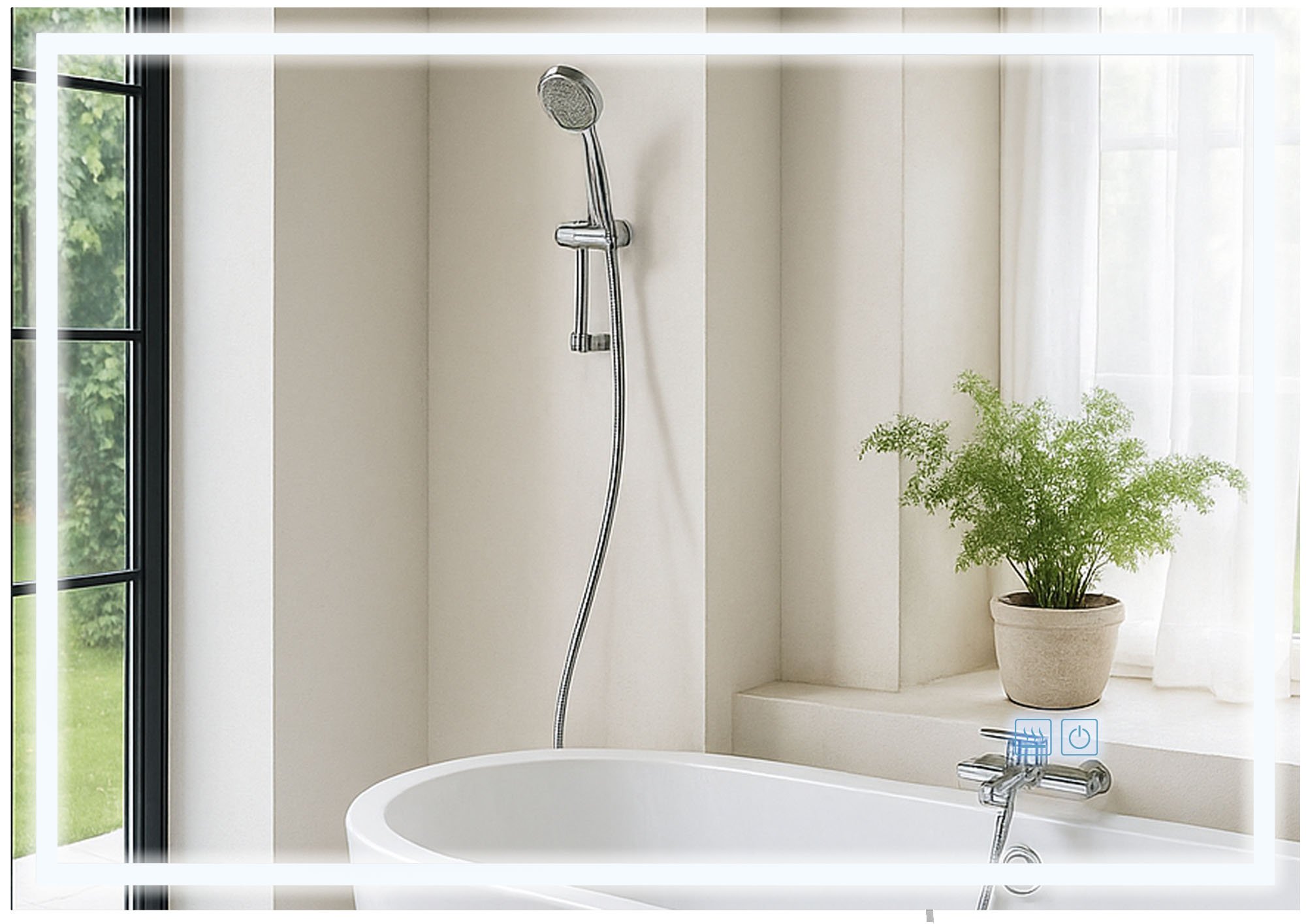 Miroir de Salle de Bain Jaffrey avec Bluetooth
