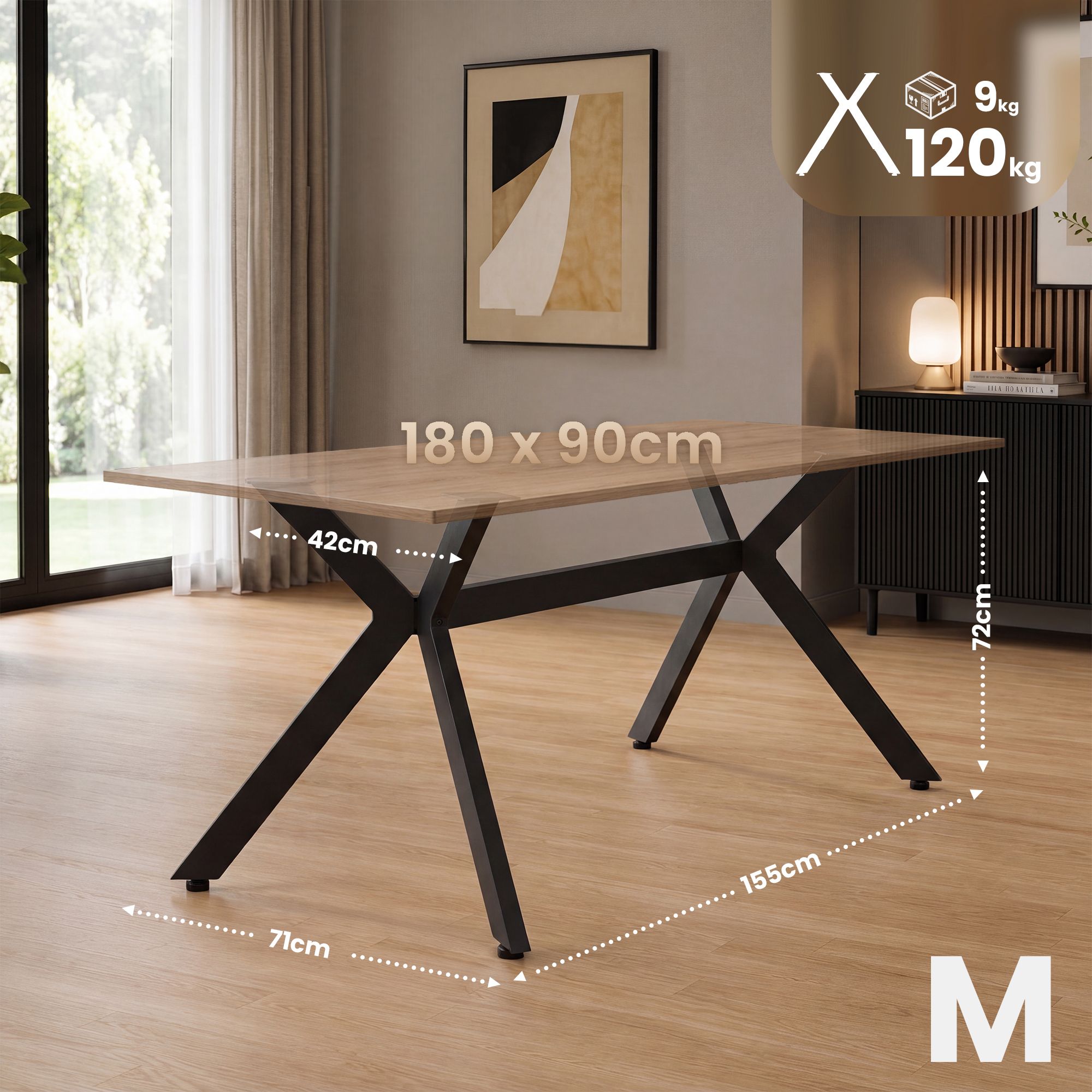 Pieds de table Cascada noir modernes et robustes pour un design elegant et une stabilite optimale