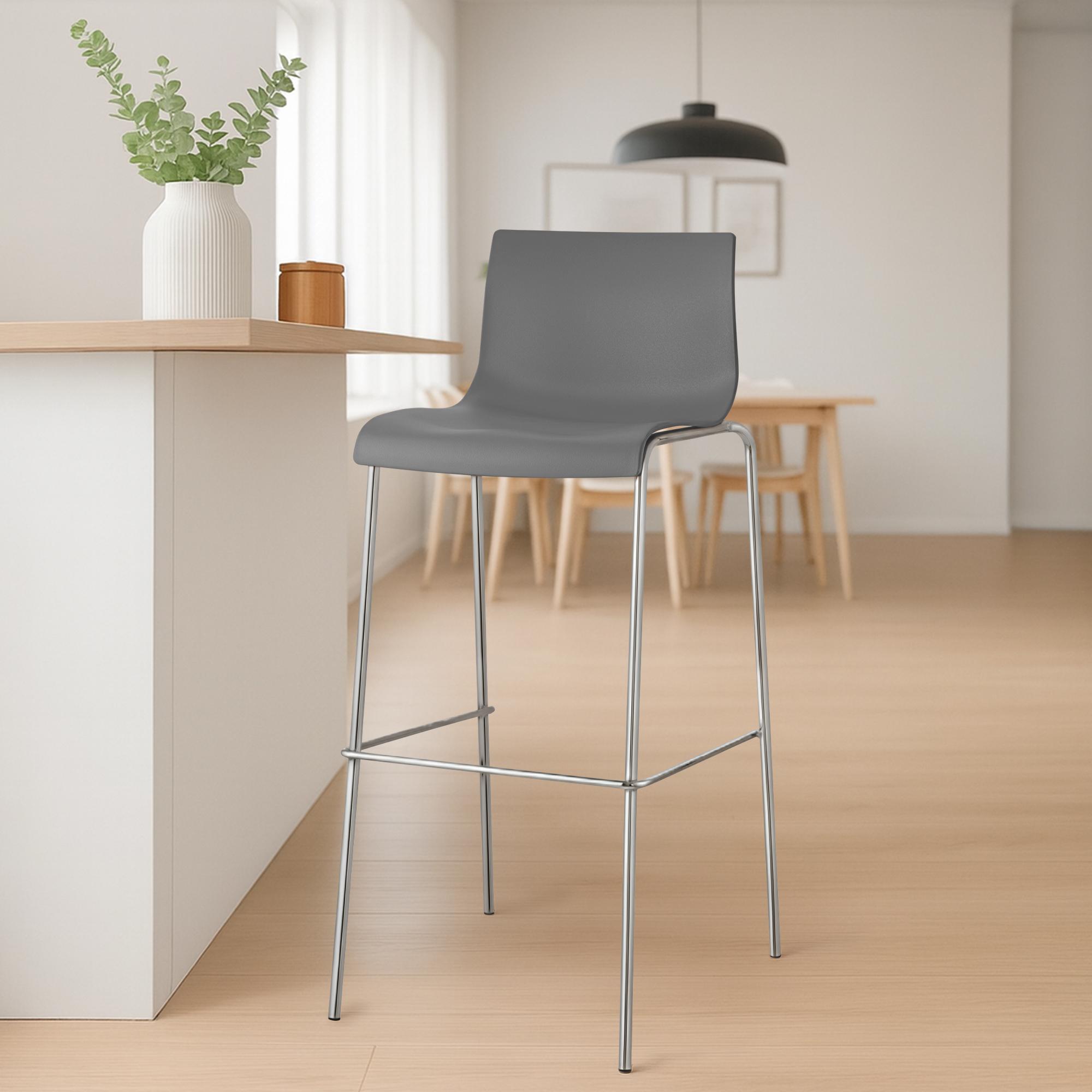Tabouret de Bar Hover Plastique Cadre à 4 Pieds