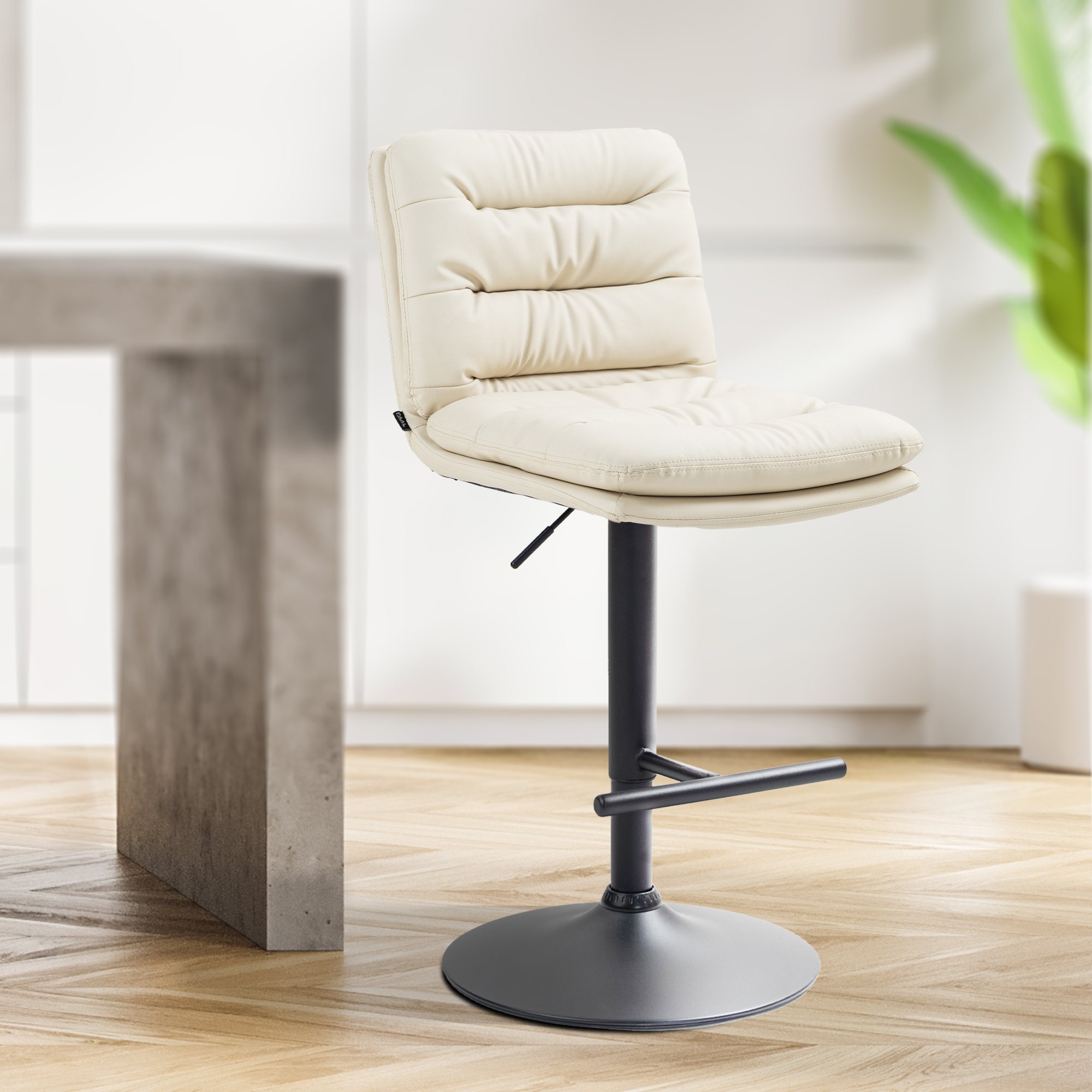Lot de 2 tabourets de bar Damar en similicuir