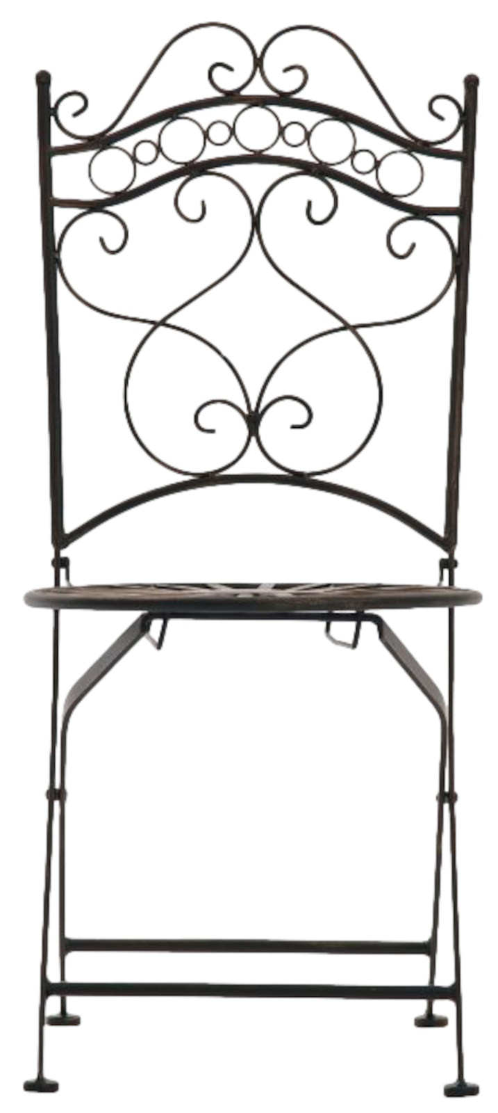 Lot de 2 Chaises de jardin pliables Indra en fer forgé