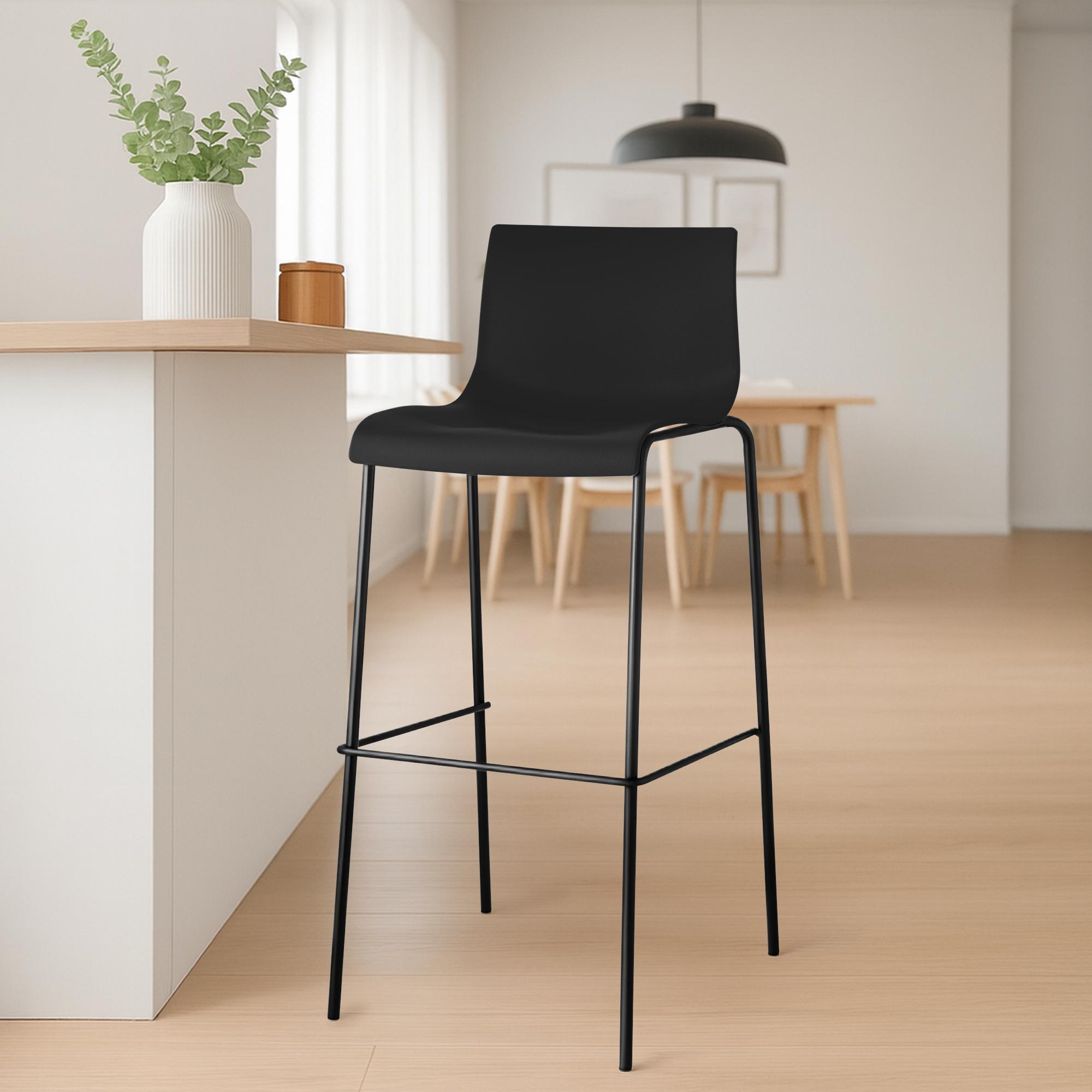 Tabouret de Bar Hover Plastique Cadre à 4 Pieds