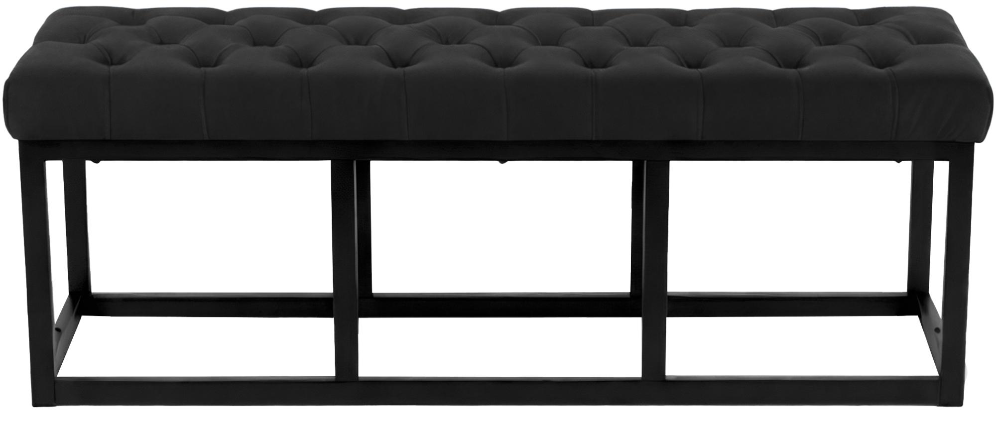 Banc Polson Velours Noir