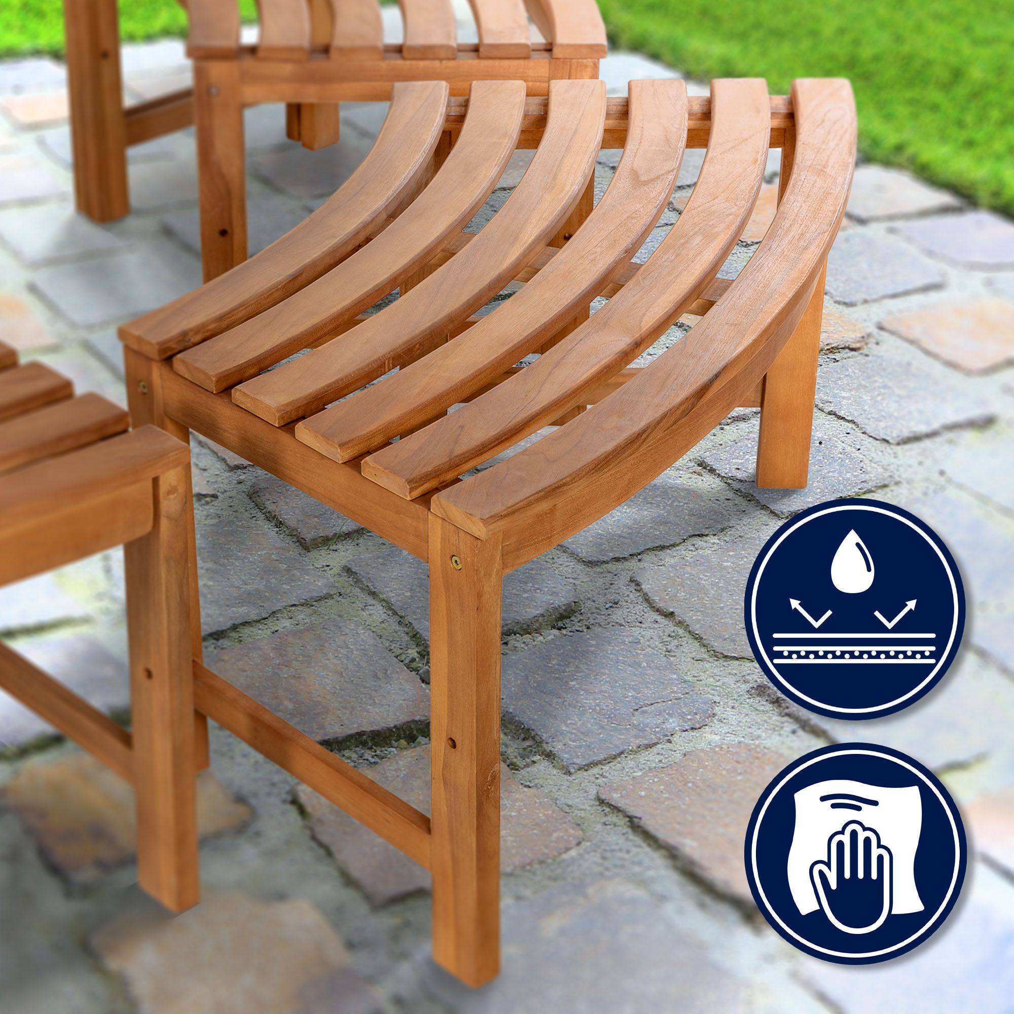 Banc d'arbre Nila sans dossier 250 cm