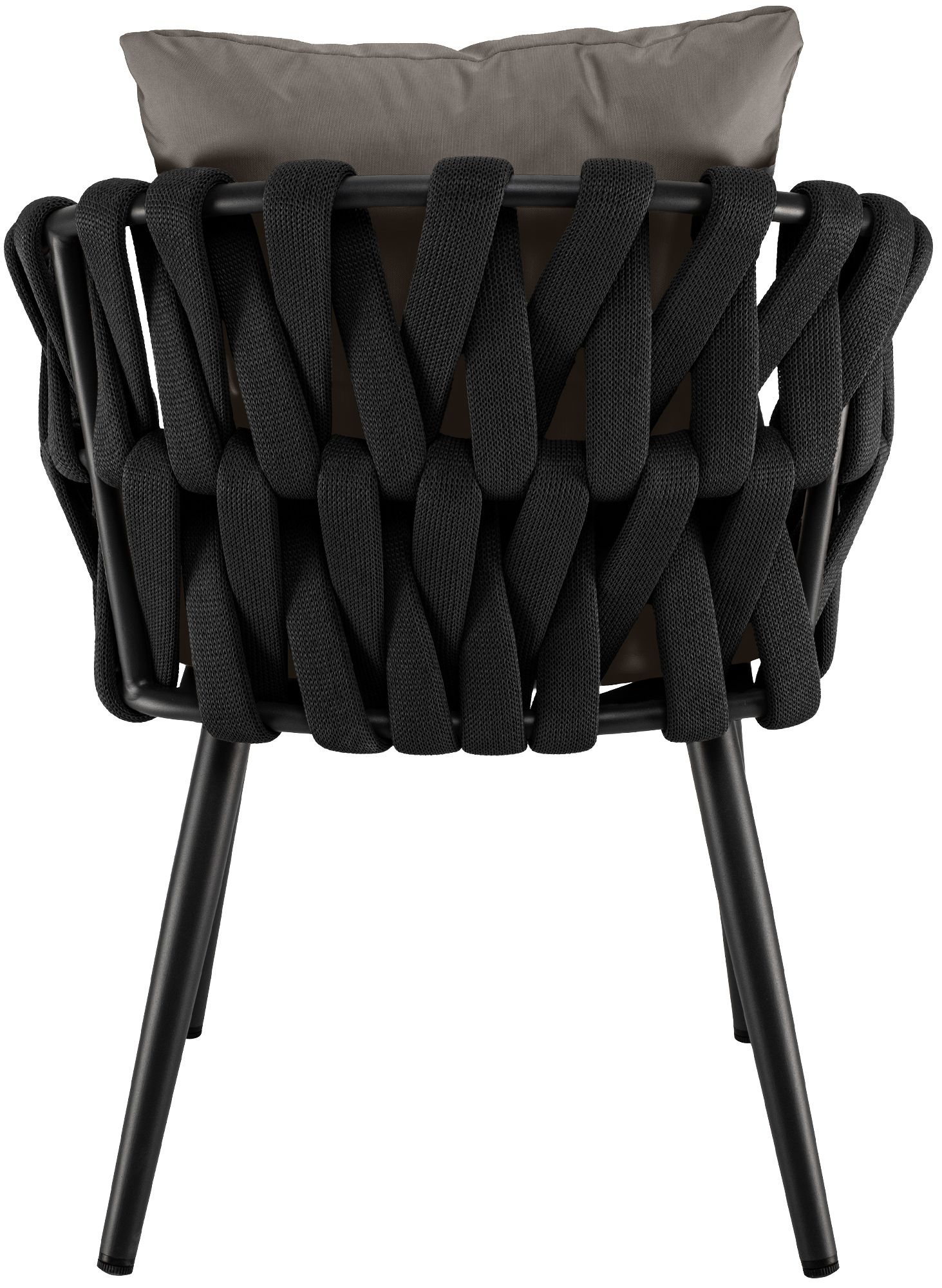 Fauteuil de jardin Naxos anthracite avec coussin d assise