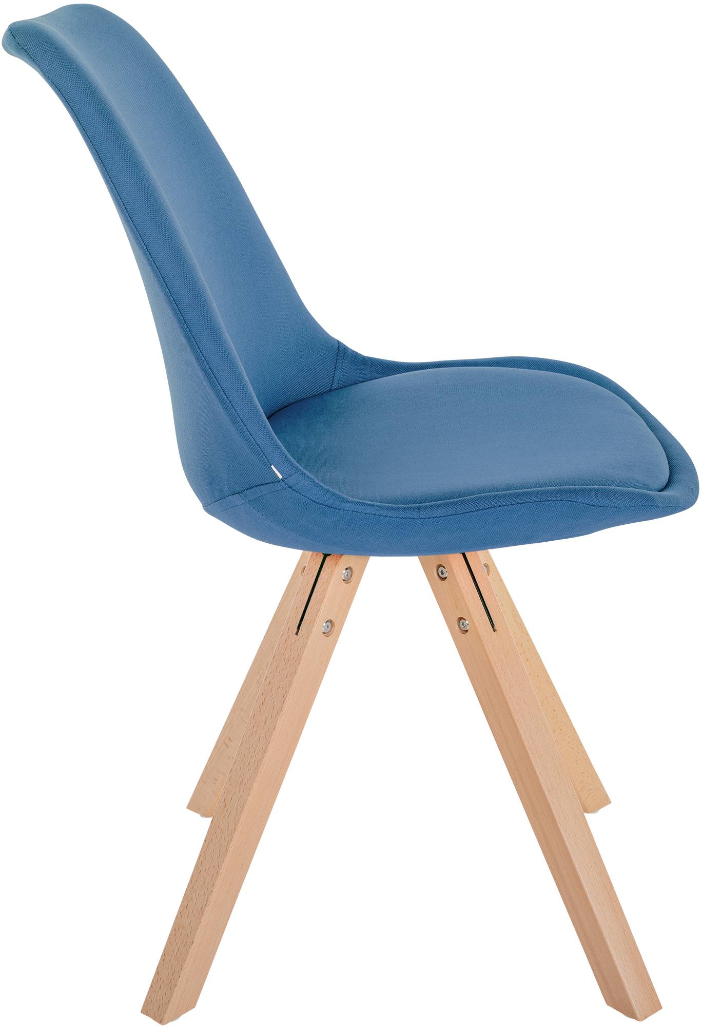 Chaise de salle à manger Sofia en Tissu avec Pieds en bois