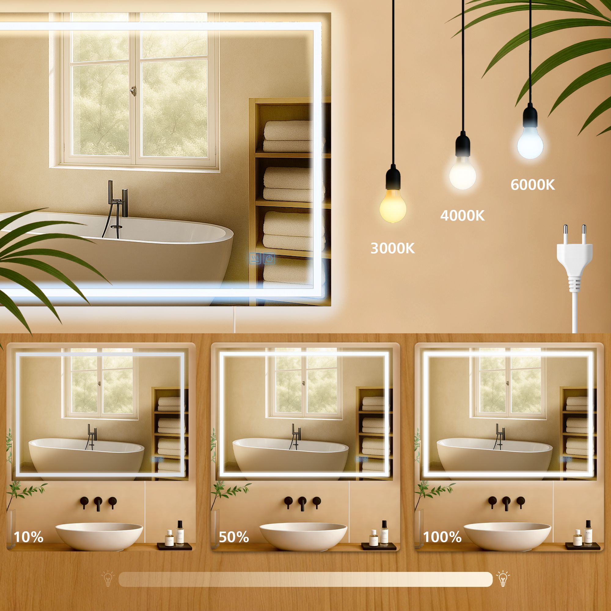 Miroir de salle de bain Jaffrey