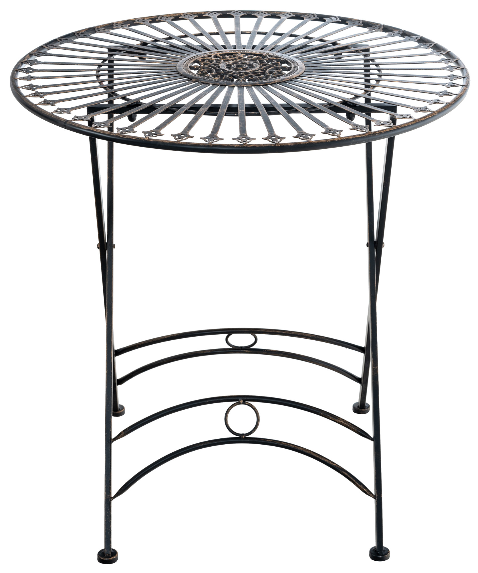 Table d'extérieur Tegal en Fer avec pieds croisés