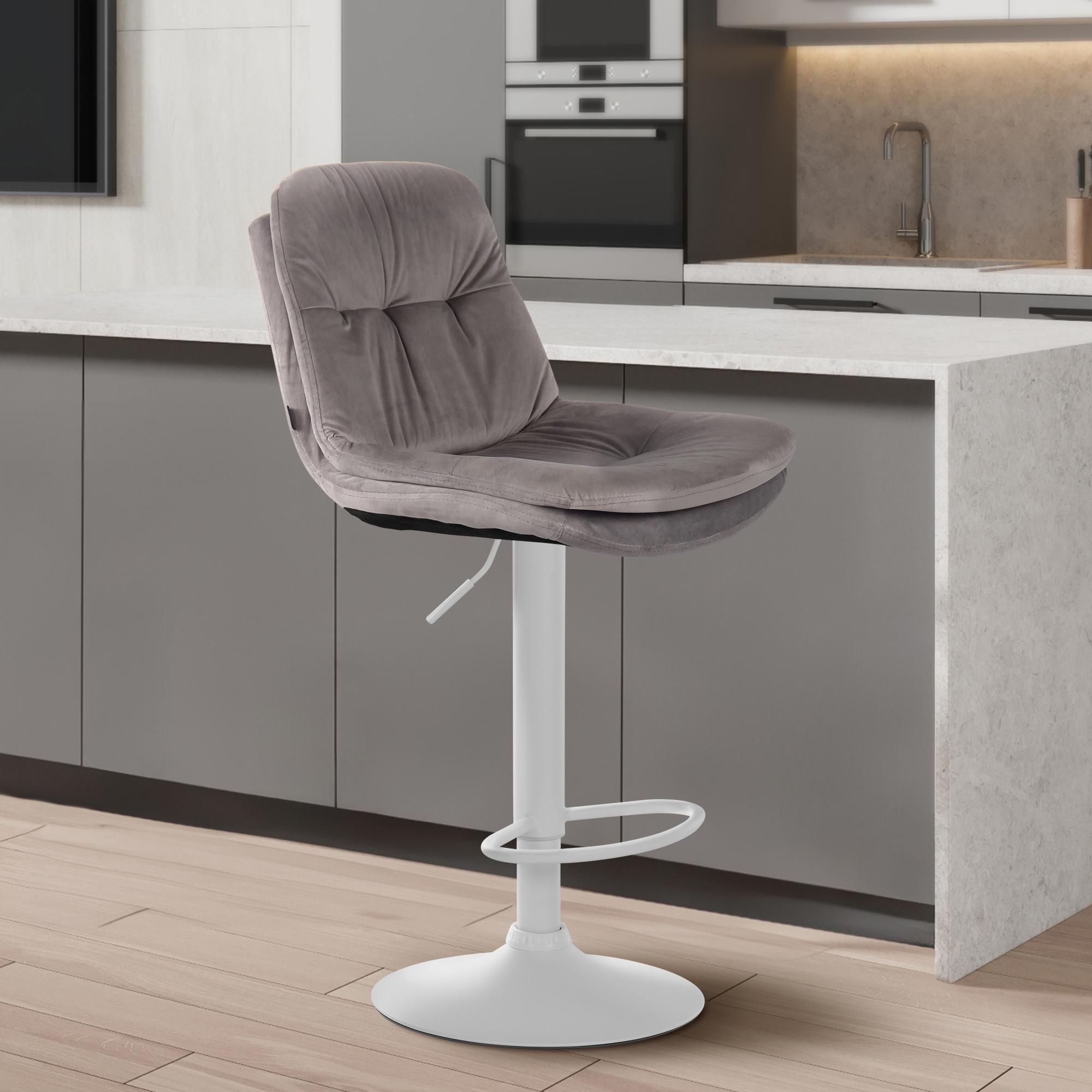 Tabouret de bar Laurel velours