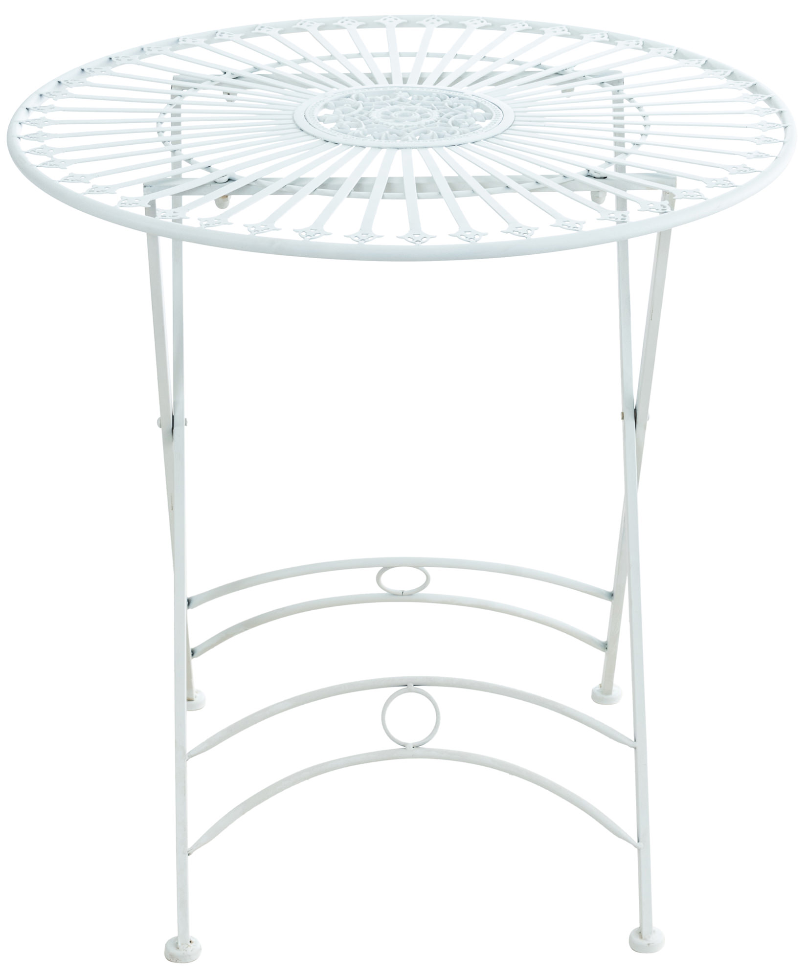 Table d'extérieur Tegal en Fer avec pieds croisés