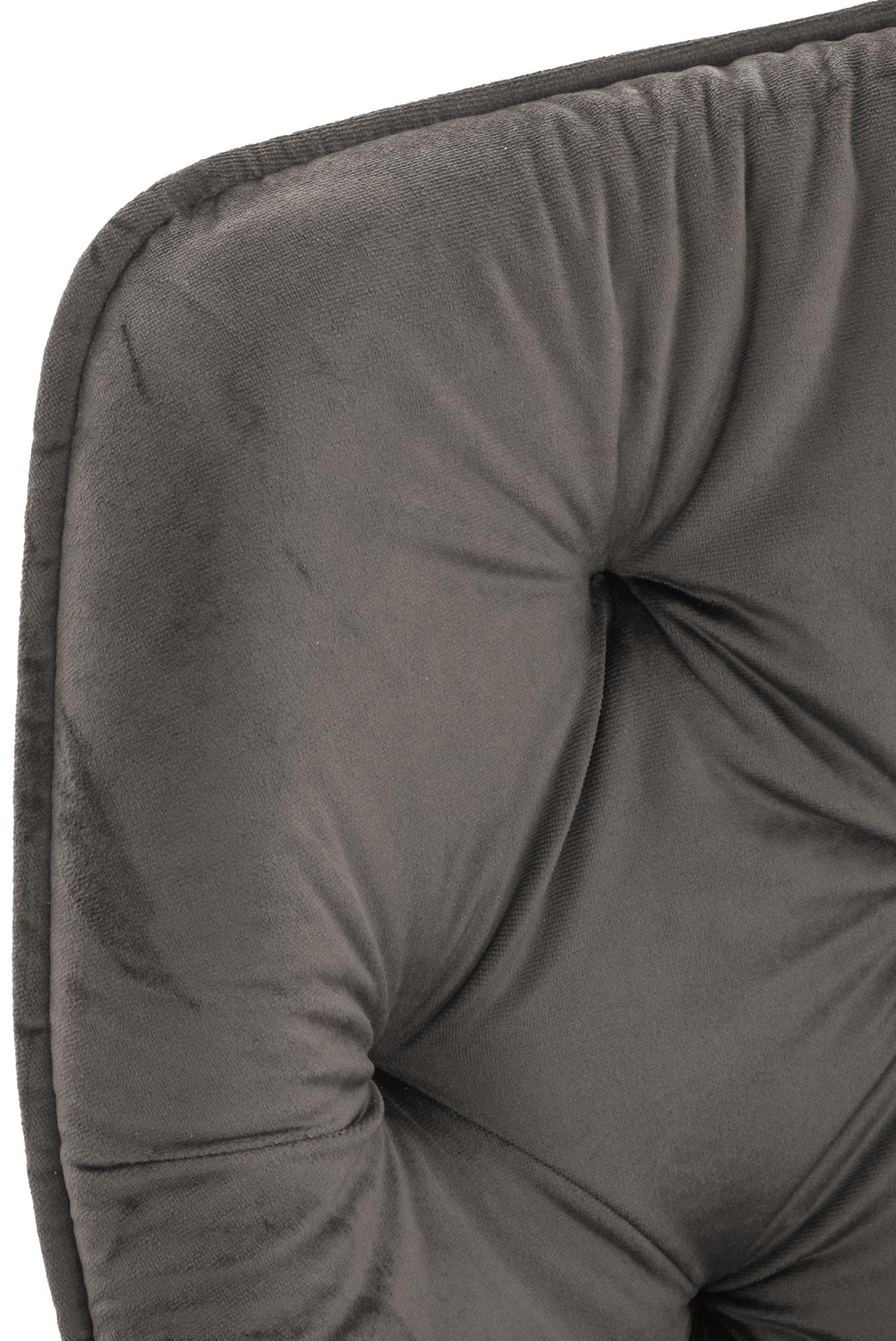 Lot de 4 Chaises de salle à manger Tanna en Velours Piètement en Métal noir