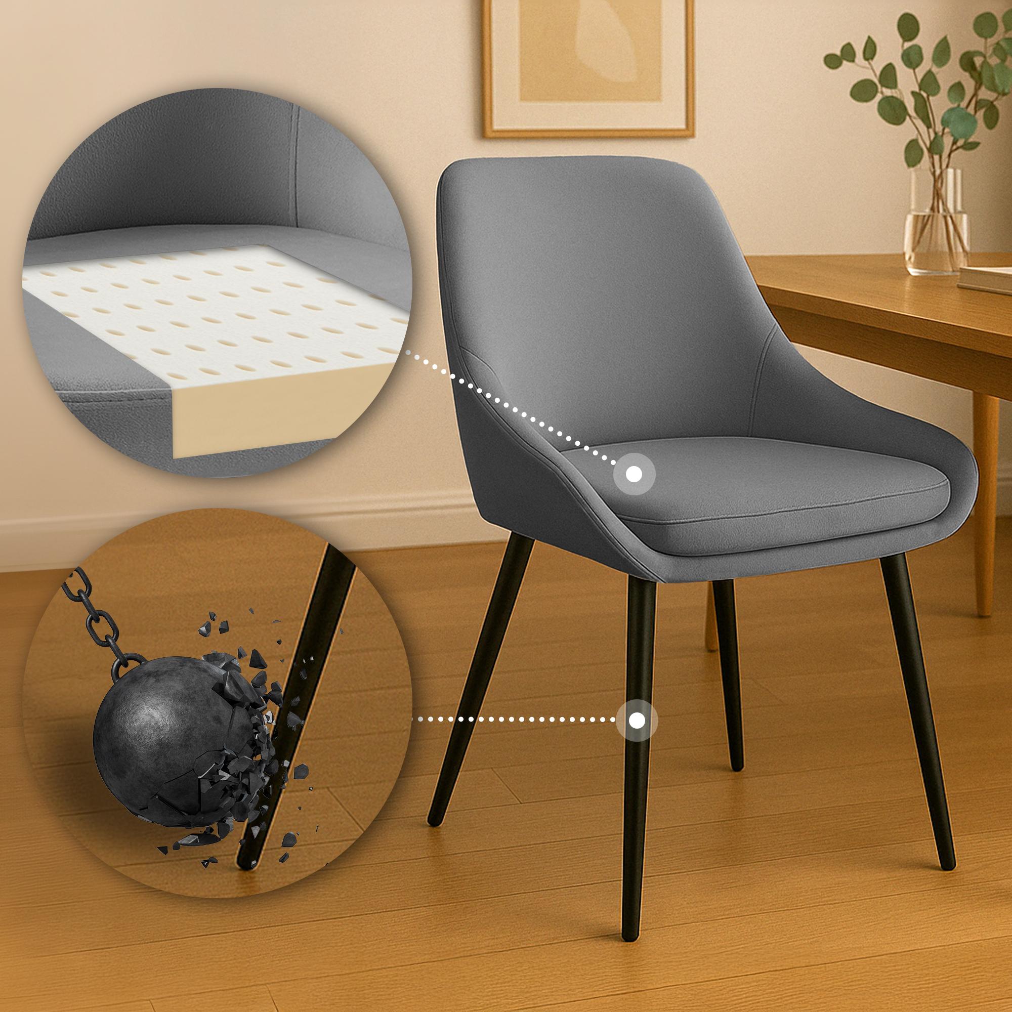 Chaise de salle à manger Elmira velours