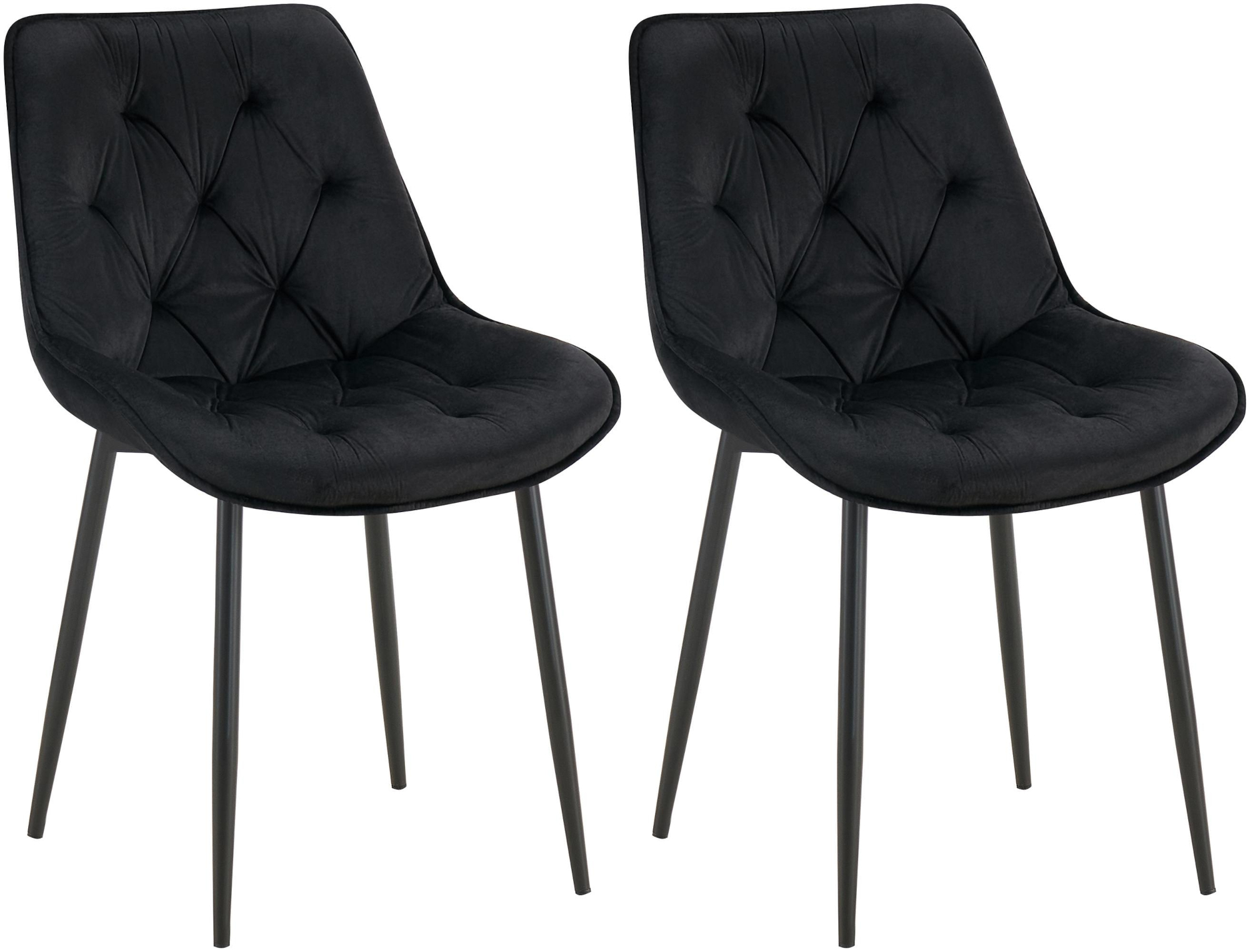 Lot de 2 chaises de salle à manger Wallace velours