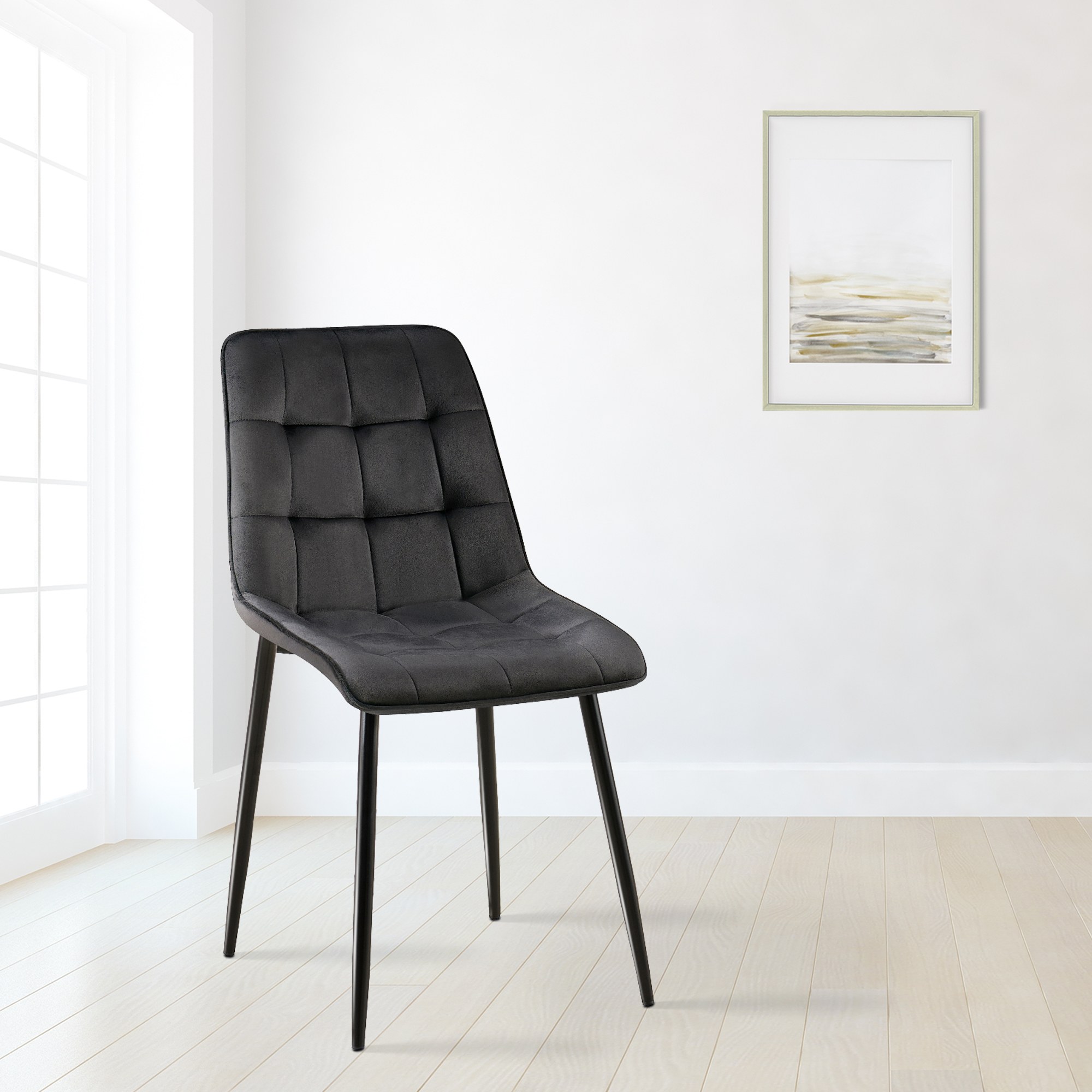 Lot de 2 chaises de salle à manger Gifford en velours