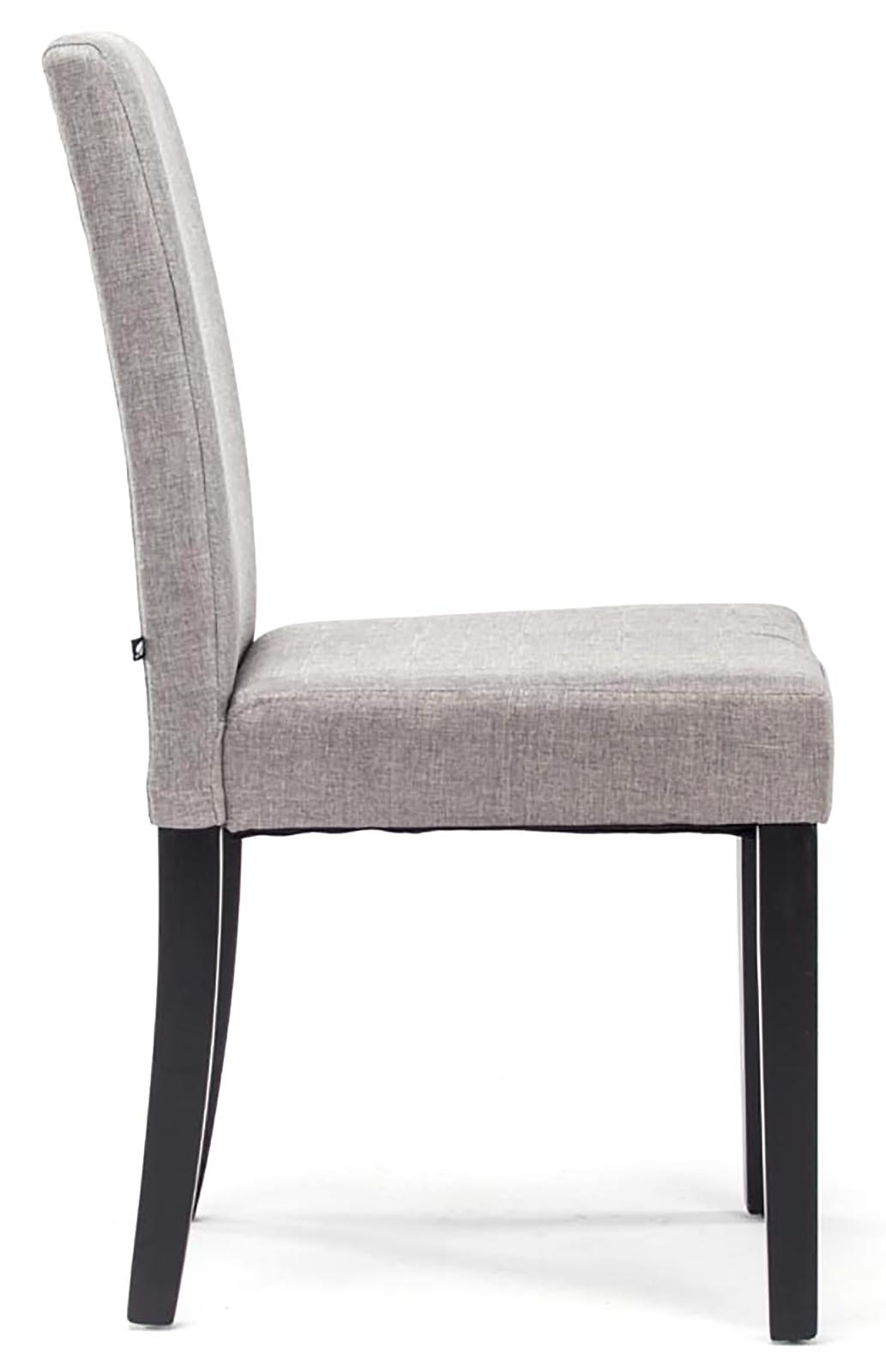 Chaise de salle à manger Ina en tissu avec Pieds en Bois