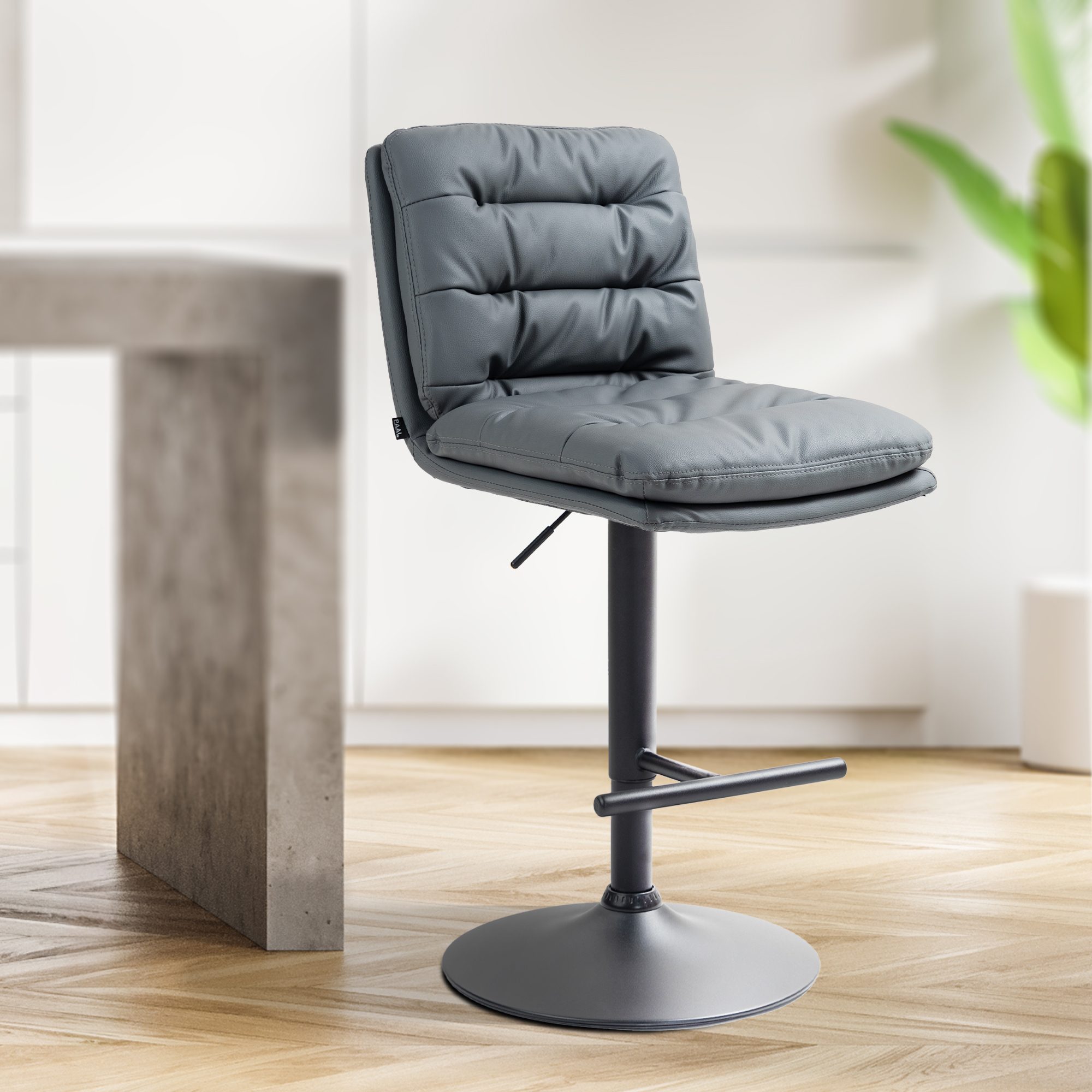 Lot de 2 tabourets de bar Damar en similicuir