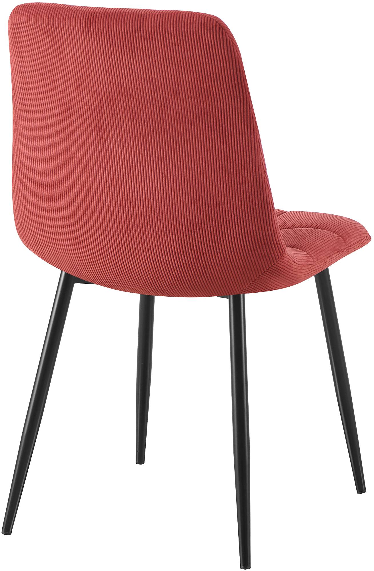 Lot de 2 chaises de salle a manger Antibes en velours cotele