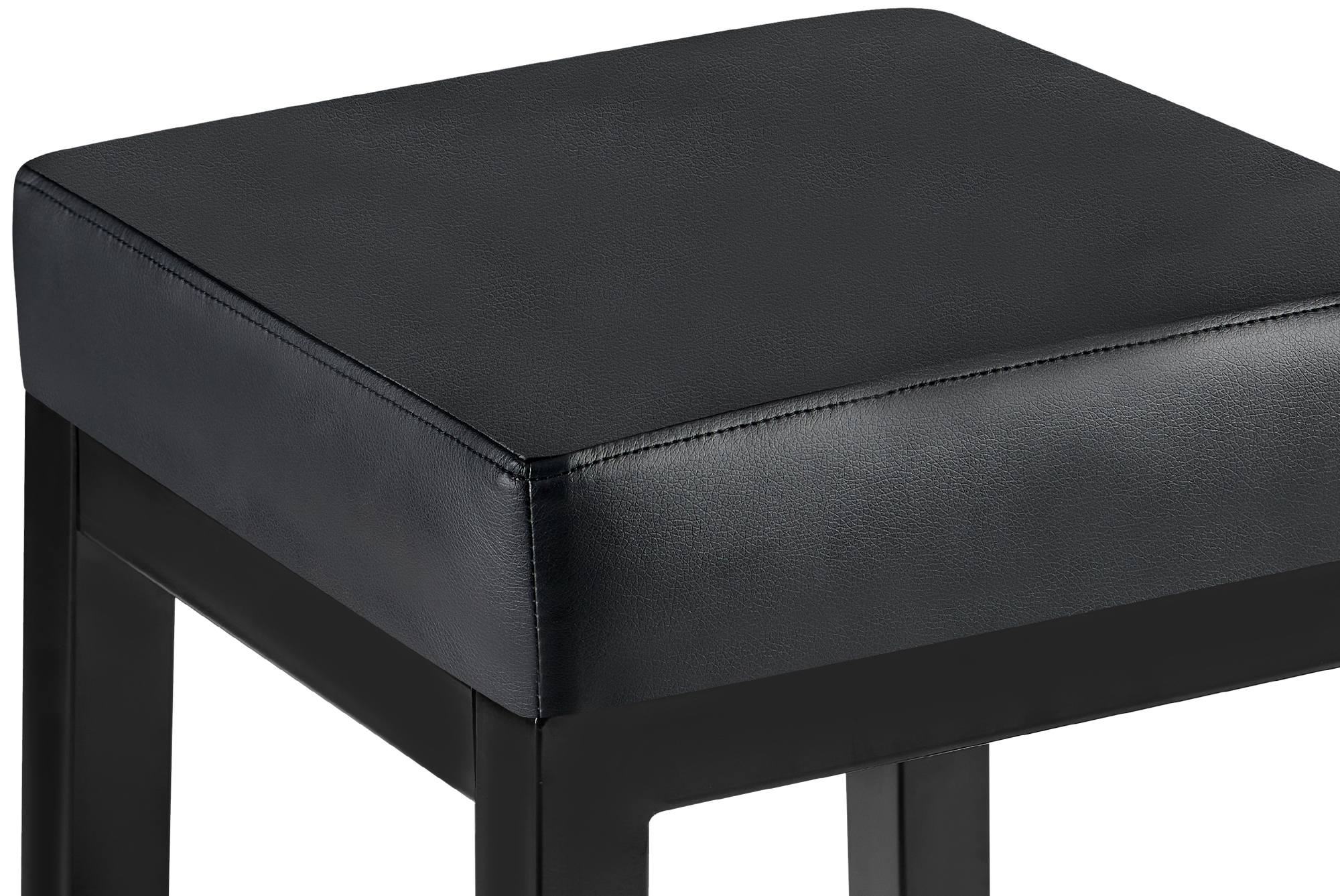 Tabouret de bar Taylor revêtement similicuir hauteur d'assise 78 cm piètement métal noir