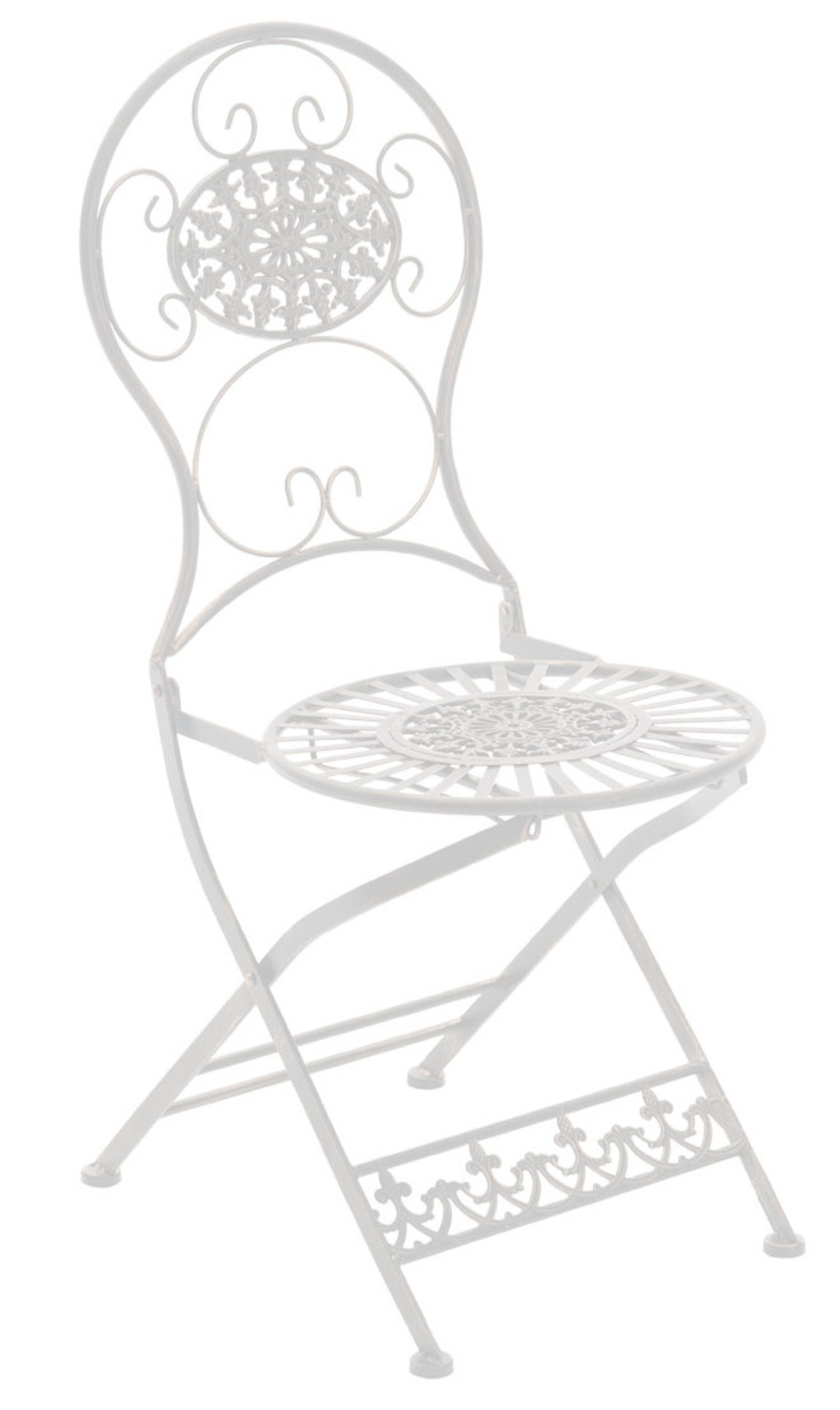 Lot de 2 Chaises de jardin pliables Mani en fer forgé