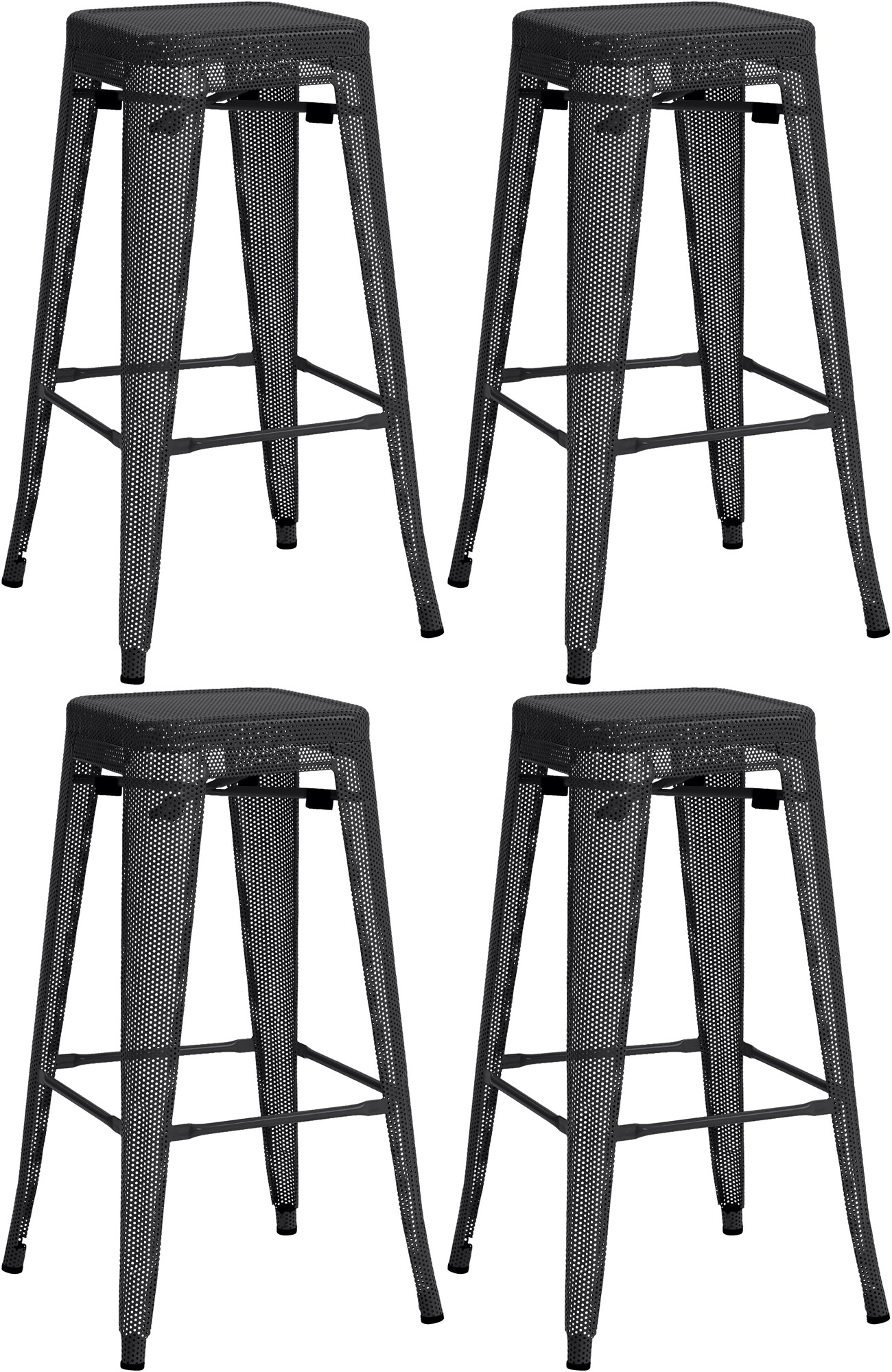 Lot de 4 tabourets de bar Fletcher
