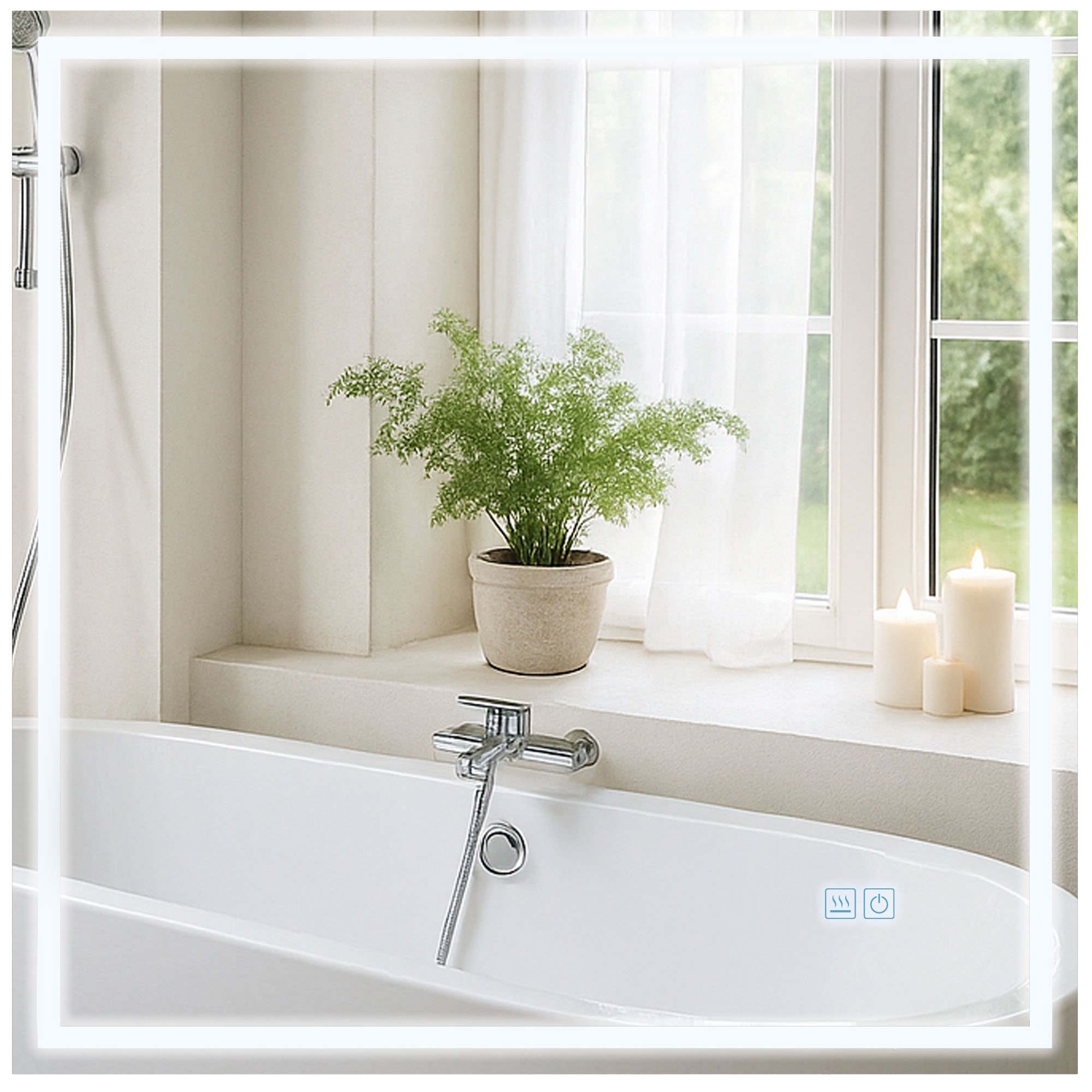 Miroir de Salle de Bain Jaffrey avec Bluetooth