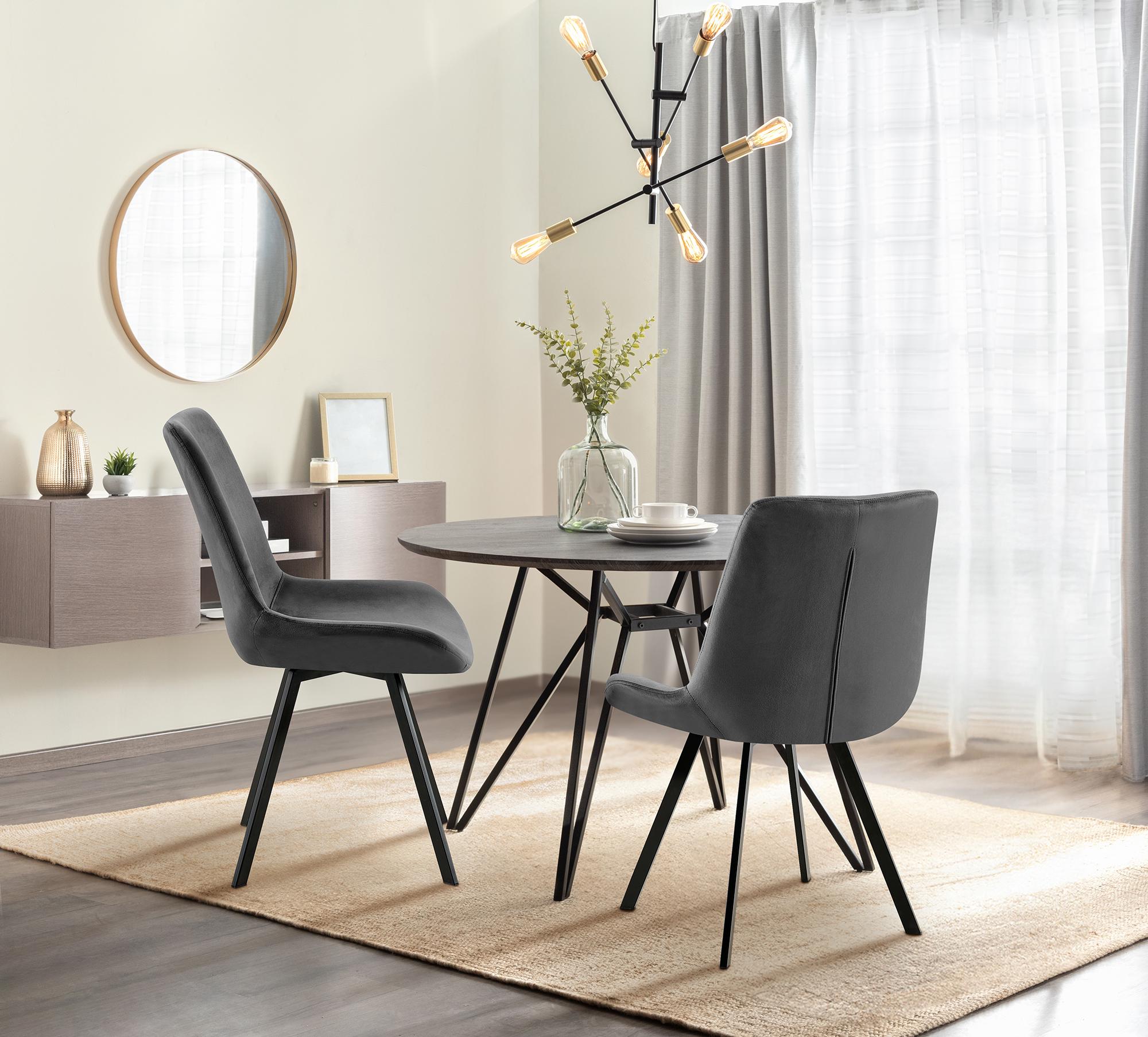 Chaise de salle à manger Lewes velours