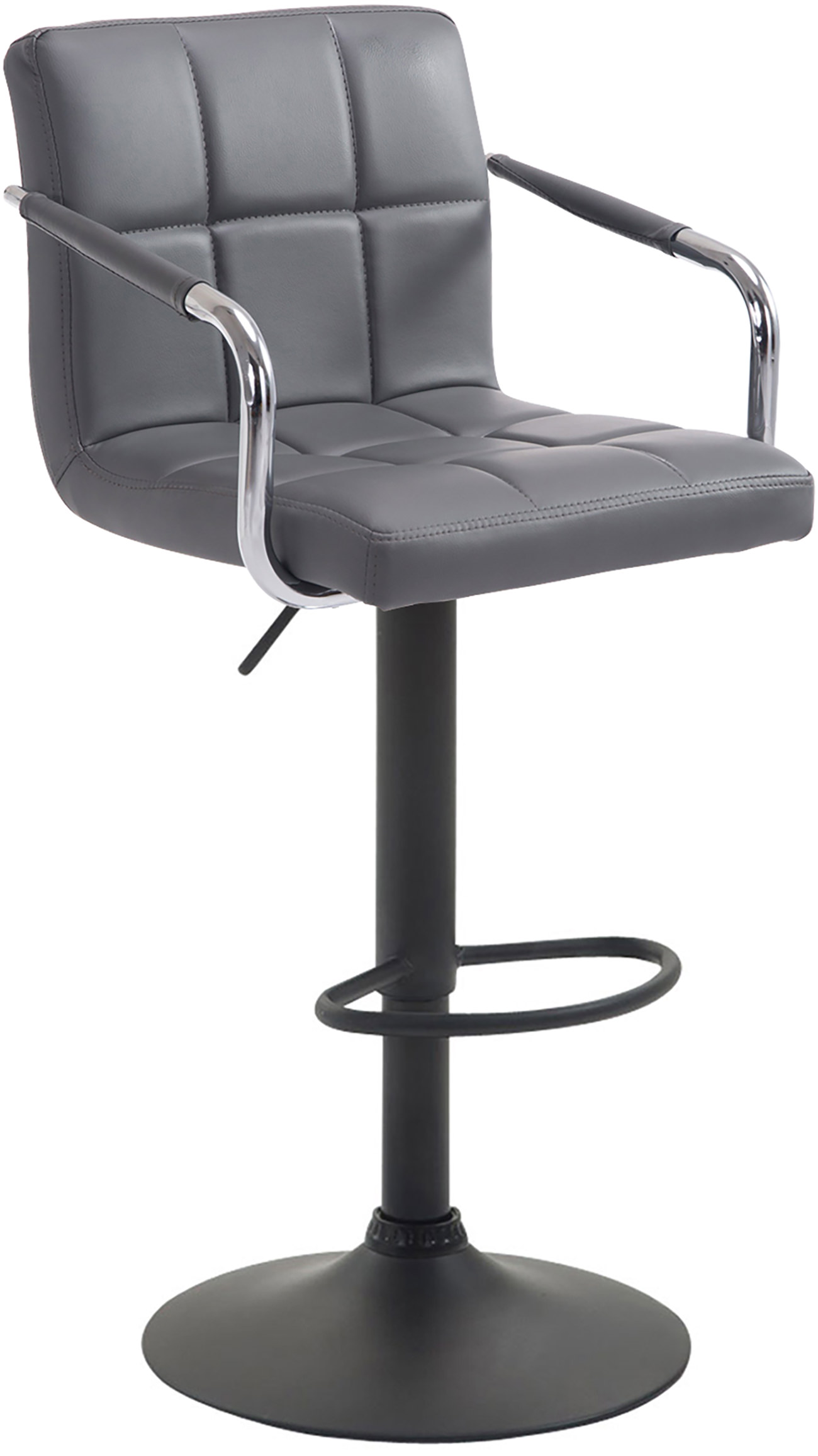 Tabouret de bar Lucy V2  en similicuir avec Piètement en Métal