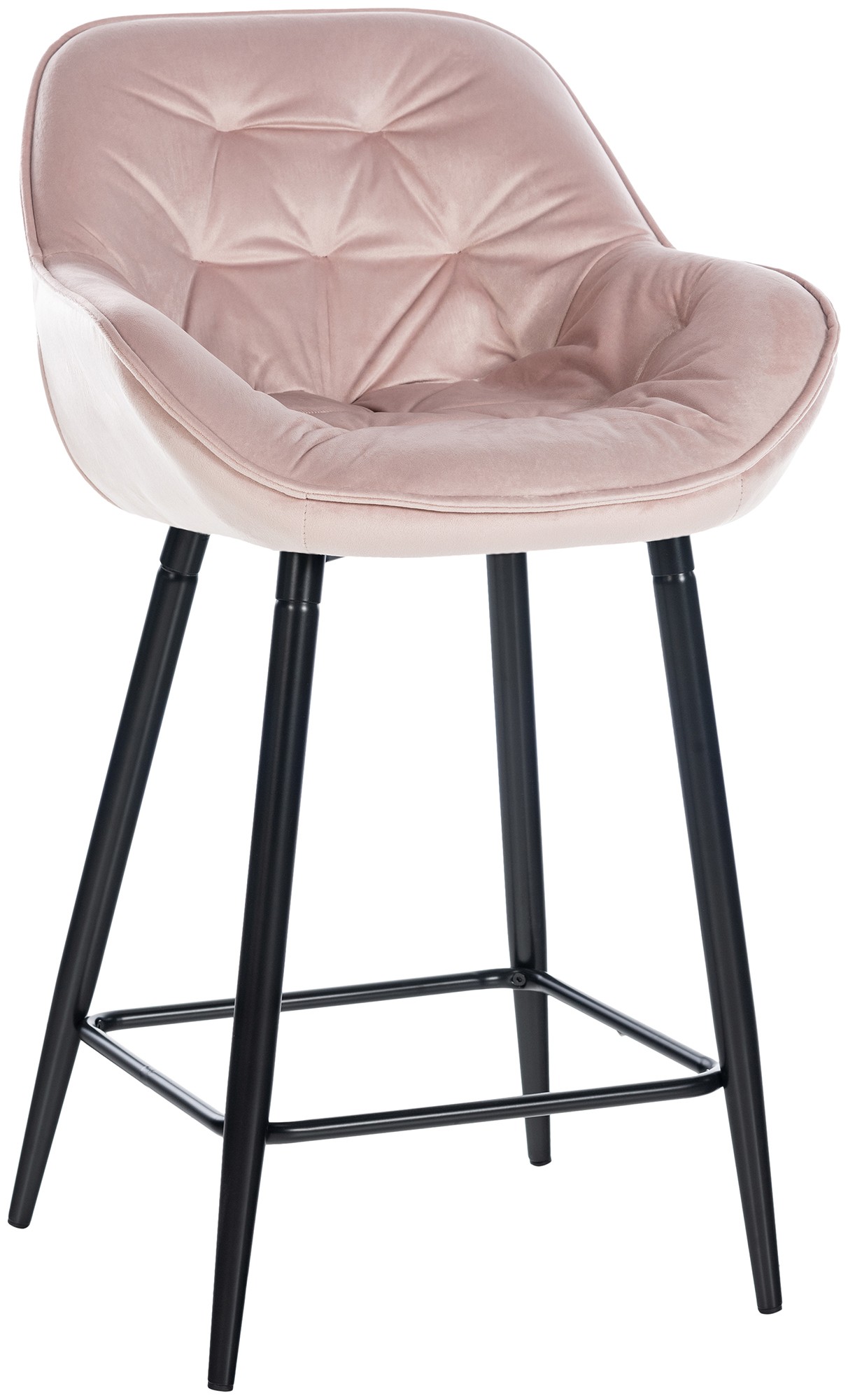 Tabouret de bar Gibson velours hauteur d'assise 76 cm
