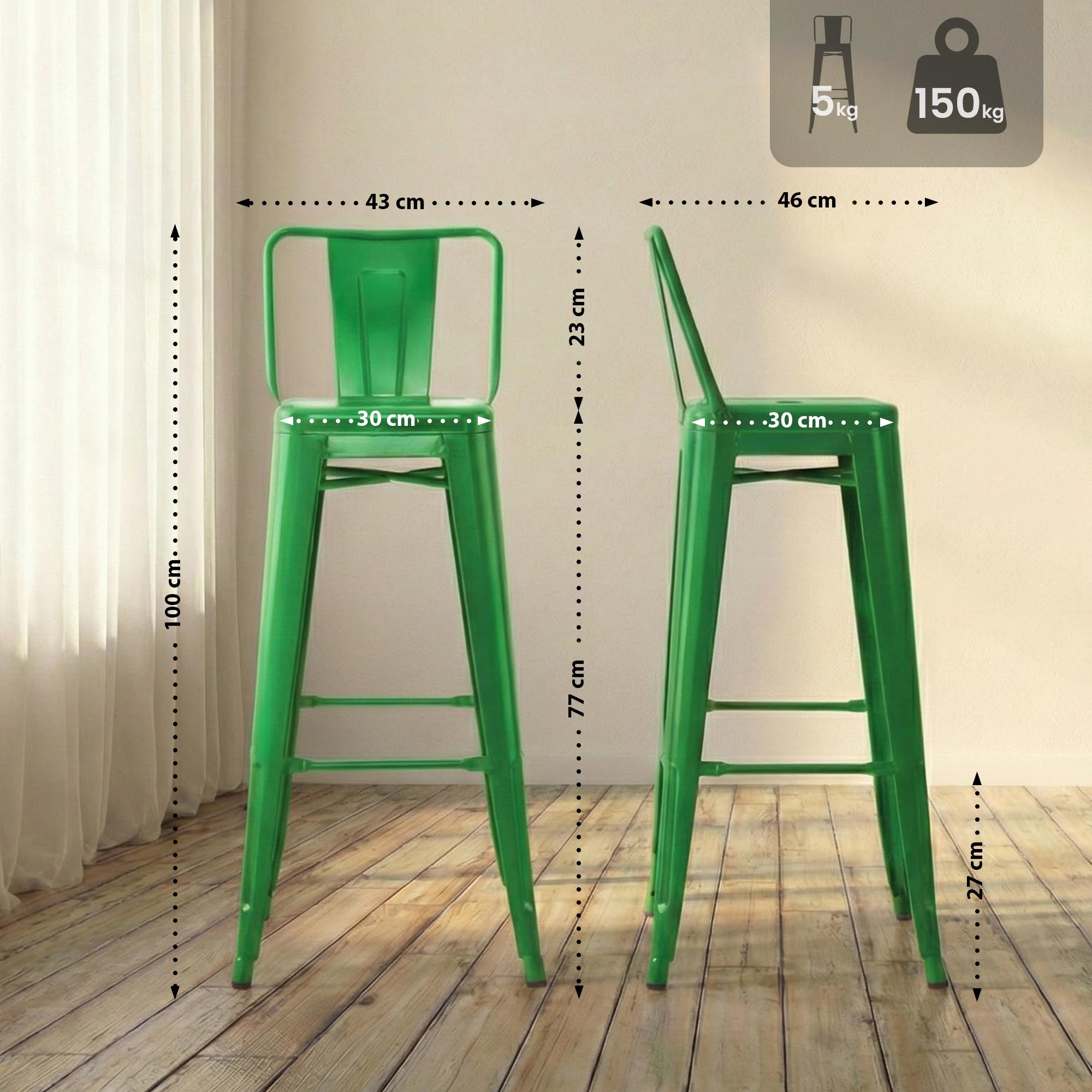Tabouret de bar en métal Mason
