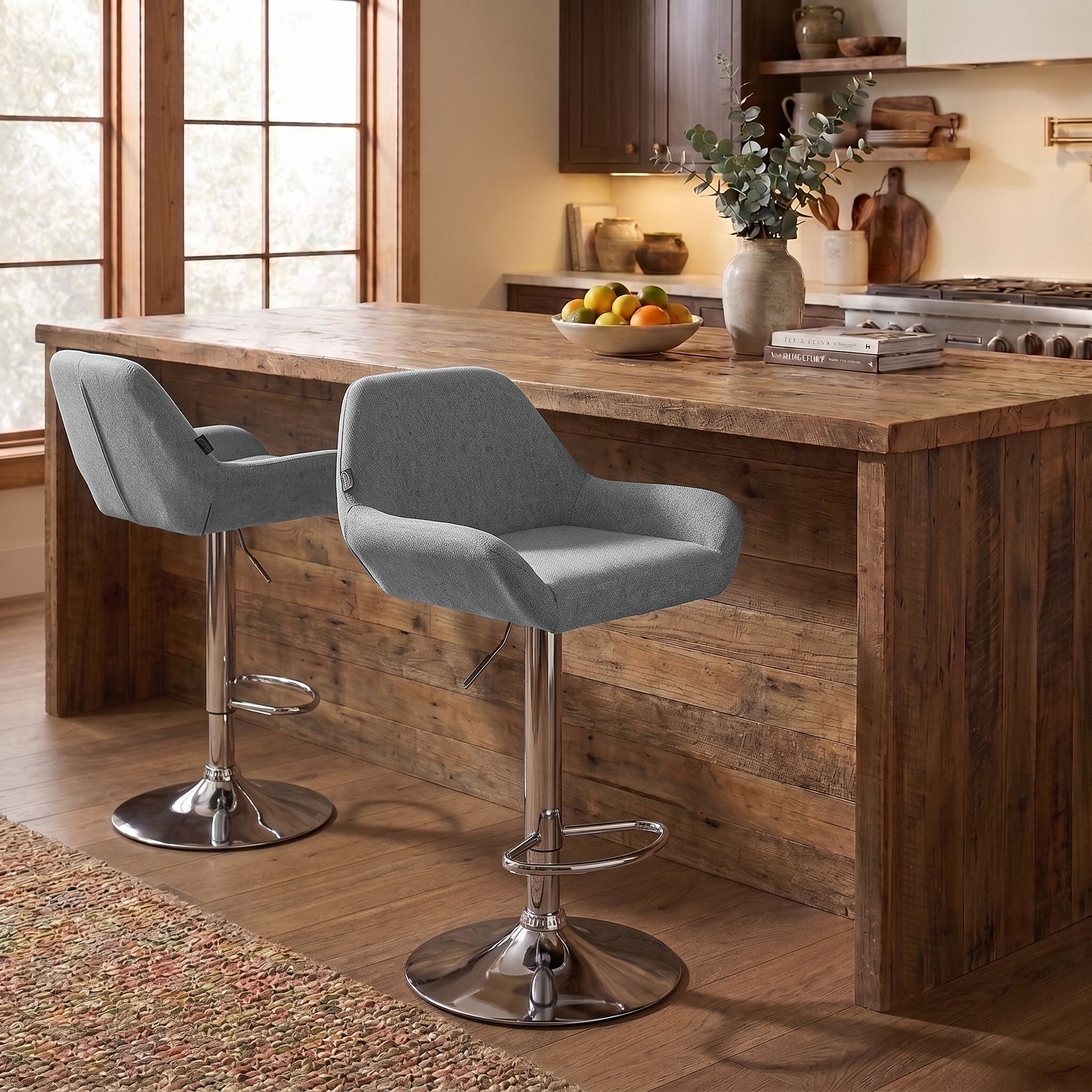 Tabouret de bar Braga en tissu