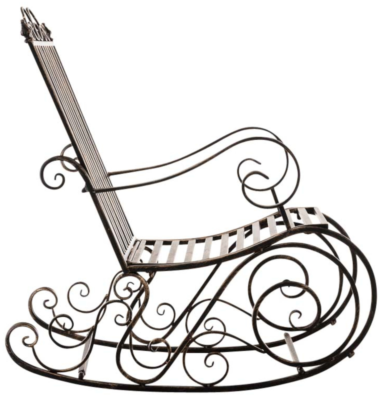 Lot de 2 Fauteuils à bascule d'extérieur Smilla en fer forgé