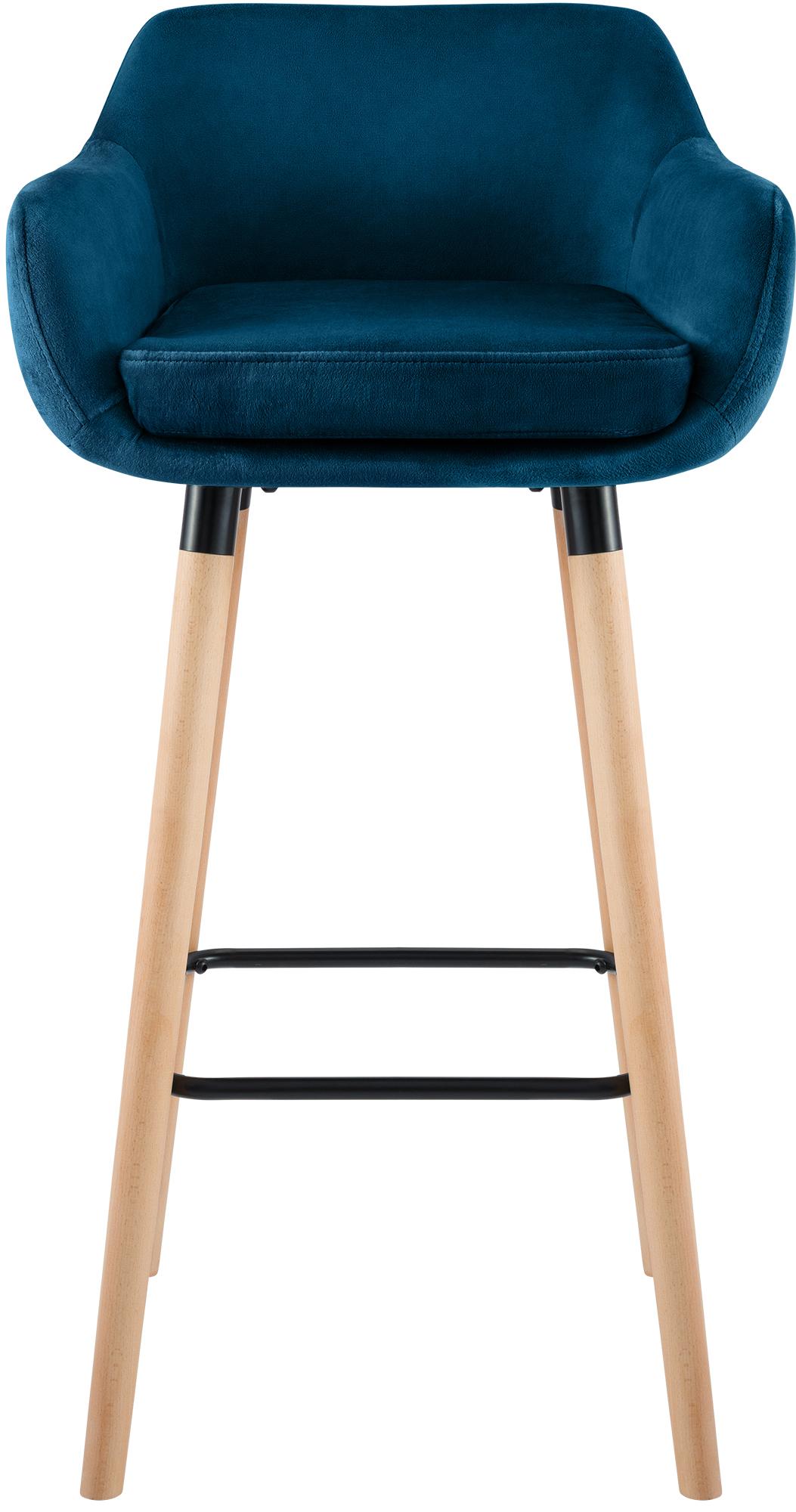 Lot de 2 tabourets de bar Grant en velours