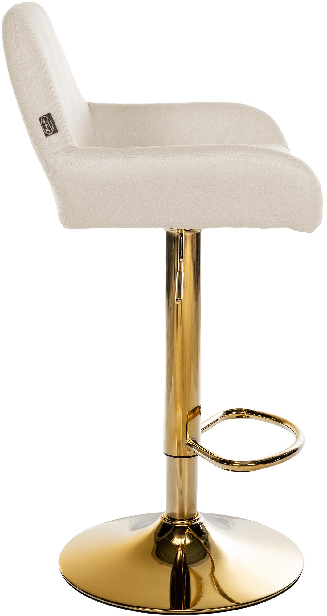Lot de 2 tabourets de bar Braga Gold tissu