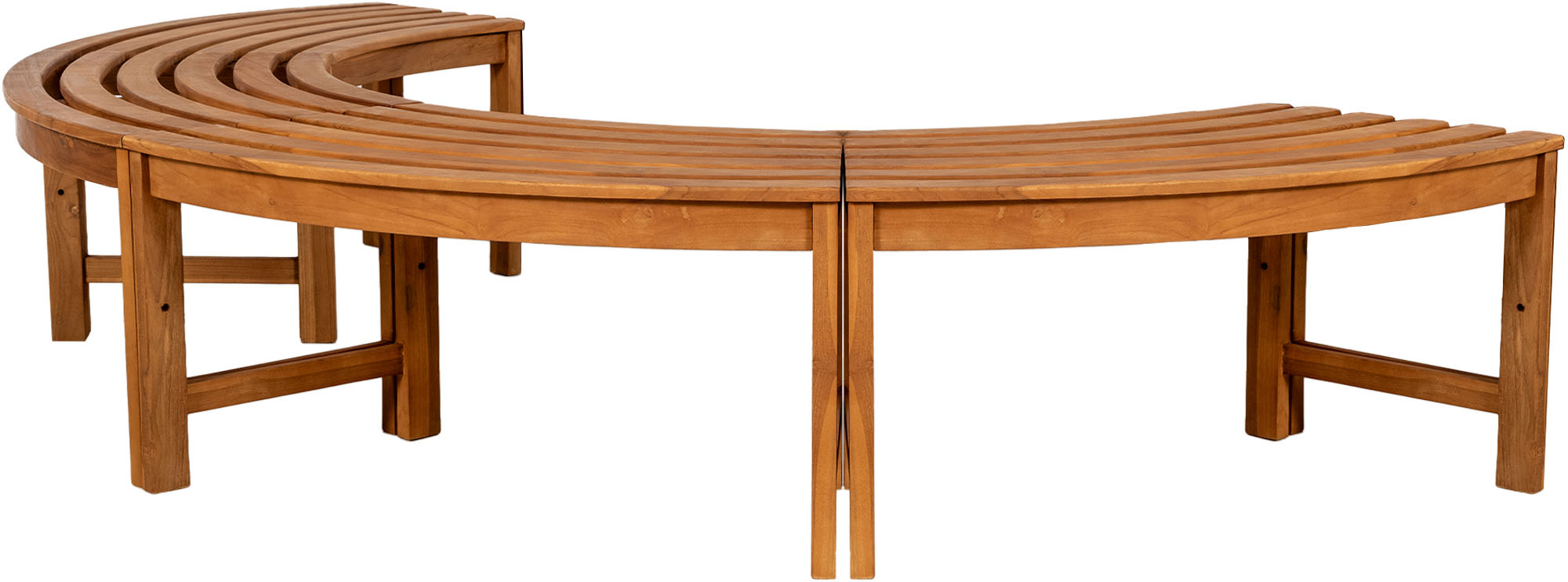Banc d'arbre Male semi-circulaire sans dossier 250 cm