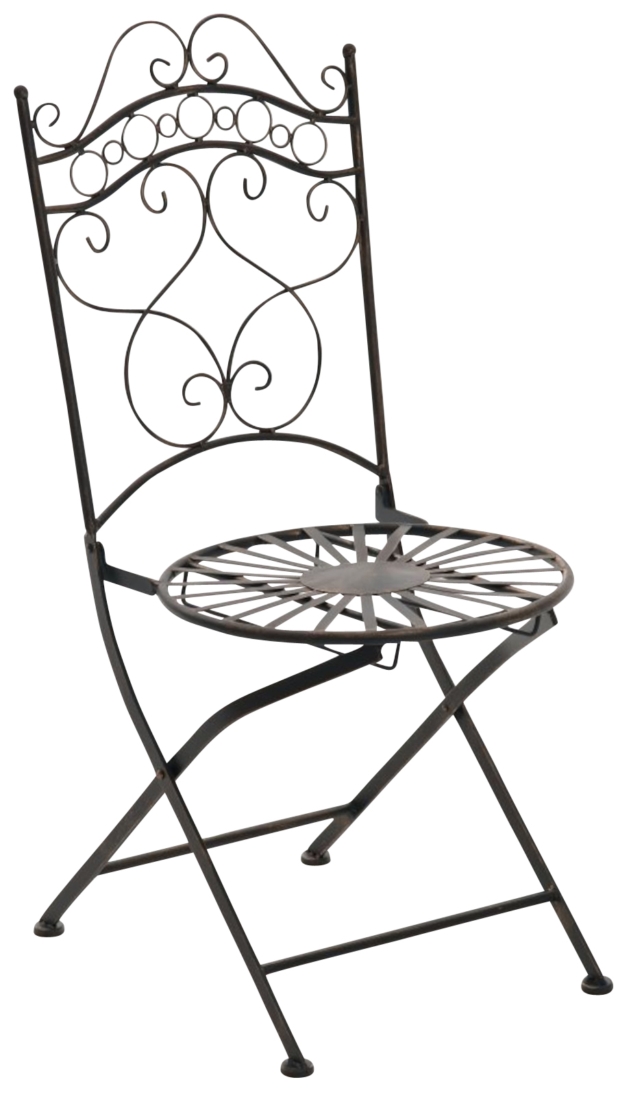 Lot de 2 Chaises de jardin pliables Indra en fer forgé