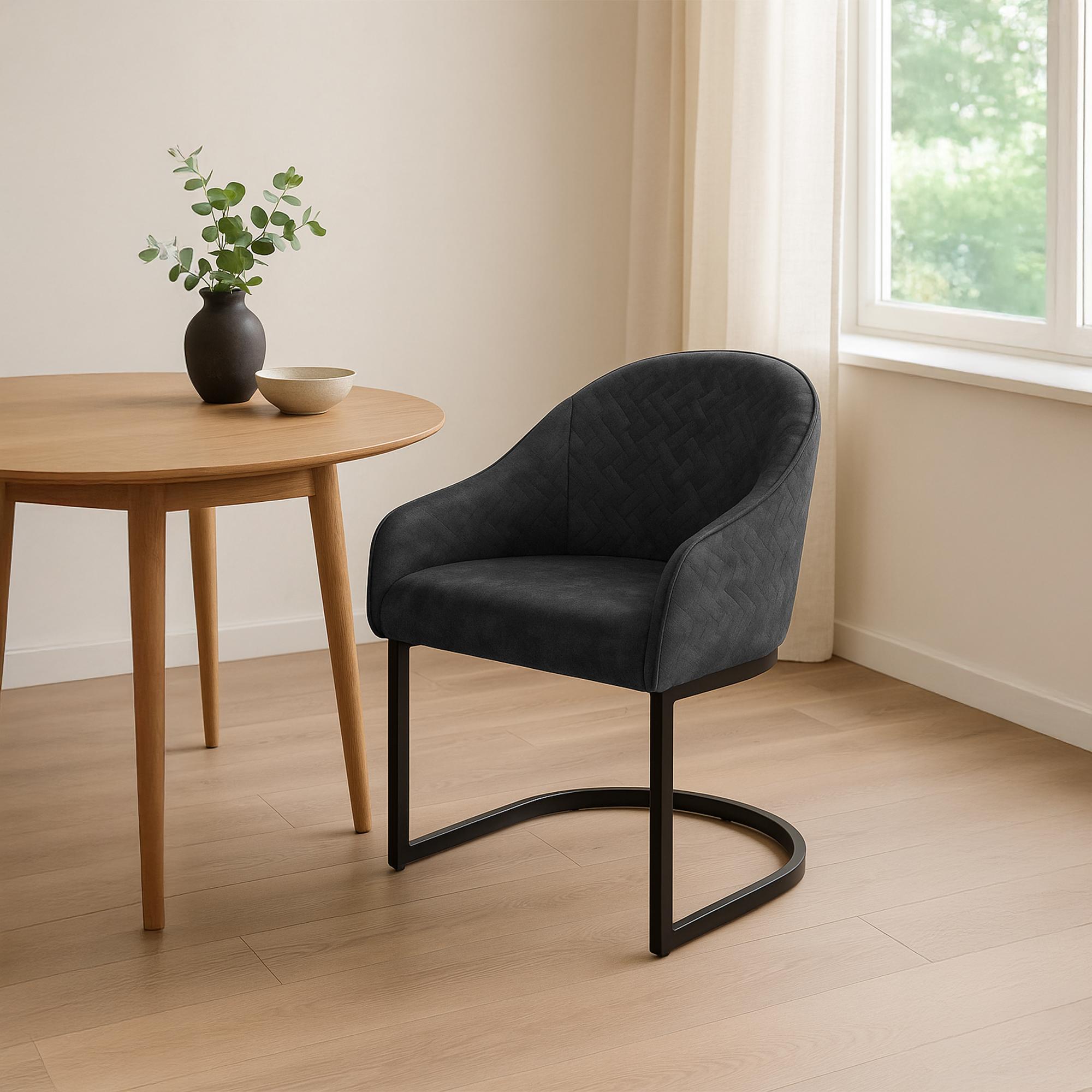 Chaise de salle à manger Jarik velours