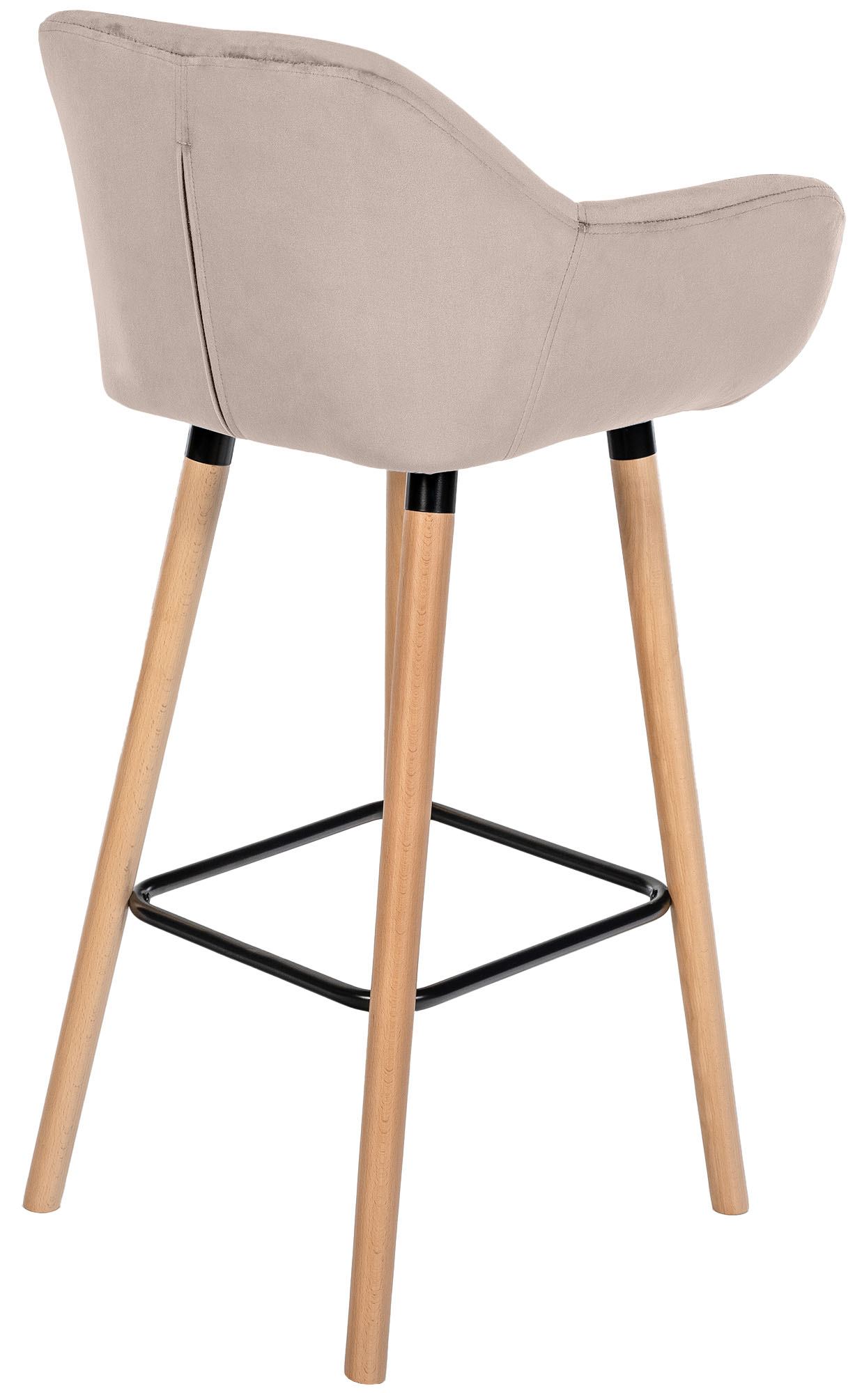 Lot de 2 tabourets de bar Grant en velours
