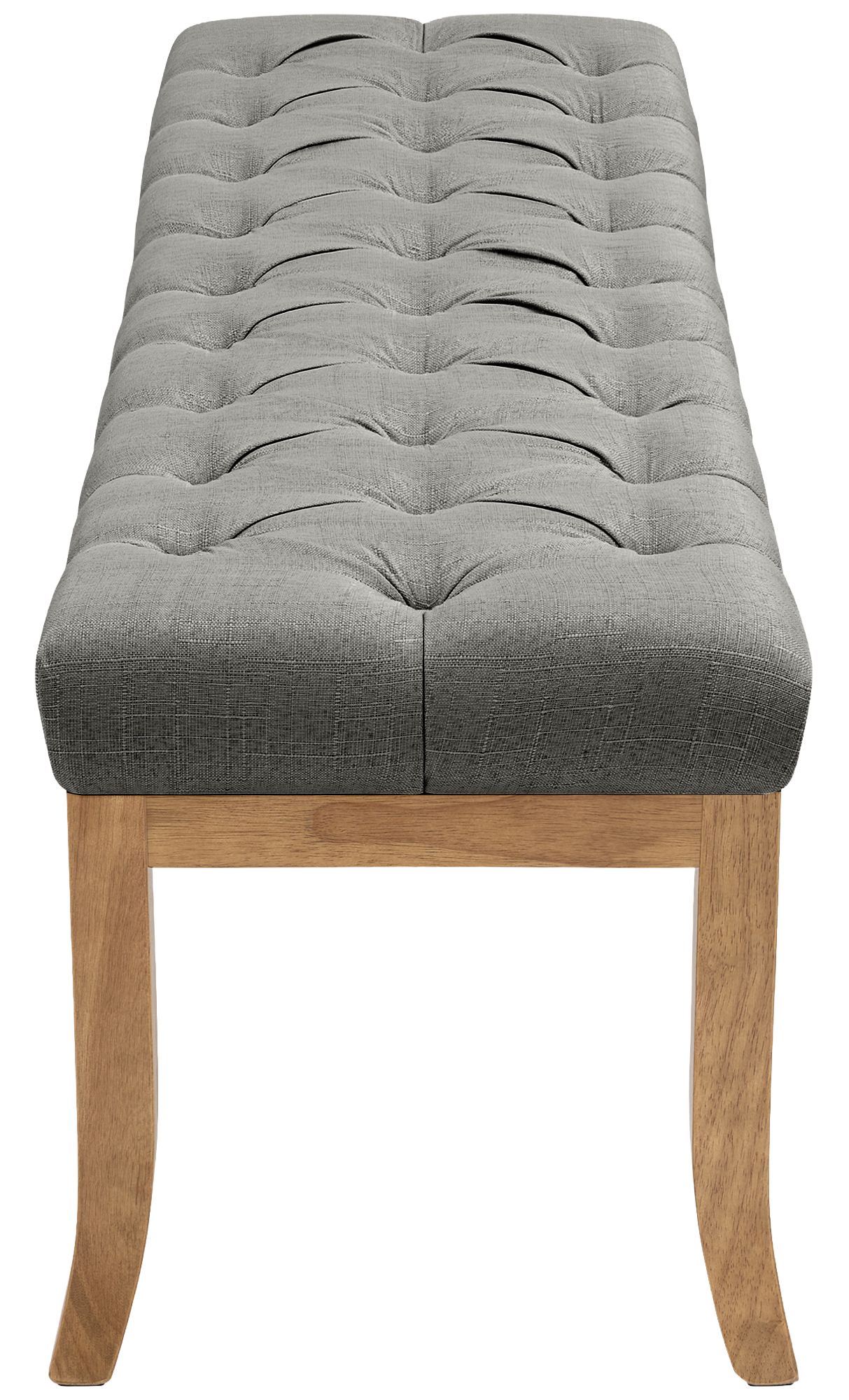 Banquette Ramses en tissu avec piètement en bois clair