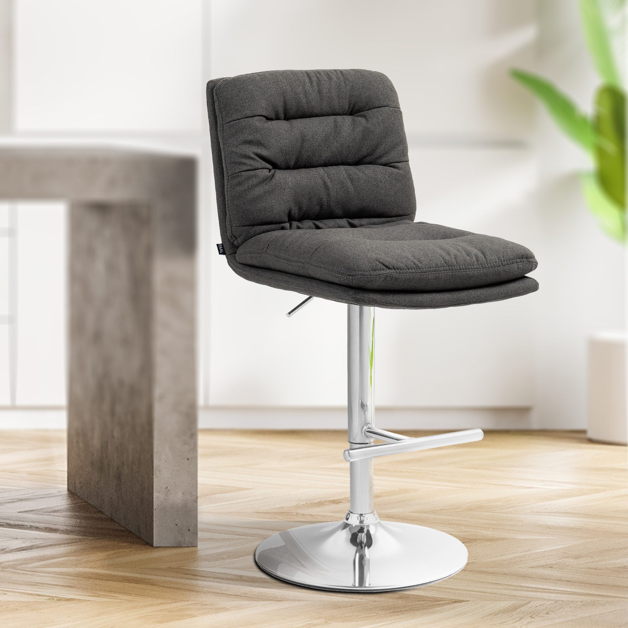 Lot de 2 tabourets de bar Damar tissu