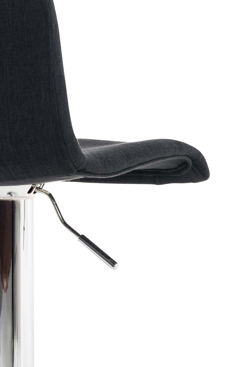 Tabouret de bar Hover Assise en Tissu Piètement Métal chromé